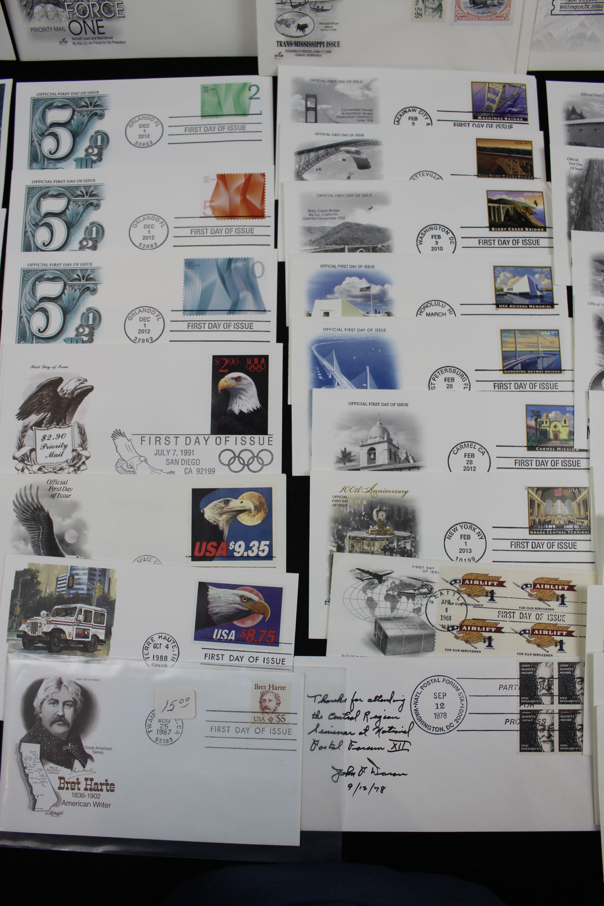 Forty-Five High Face Value Postal Covers