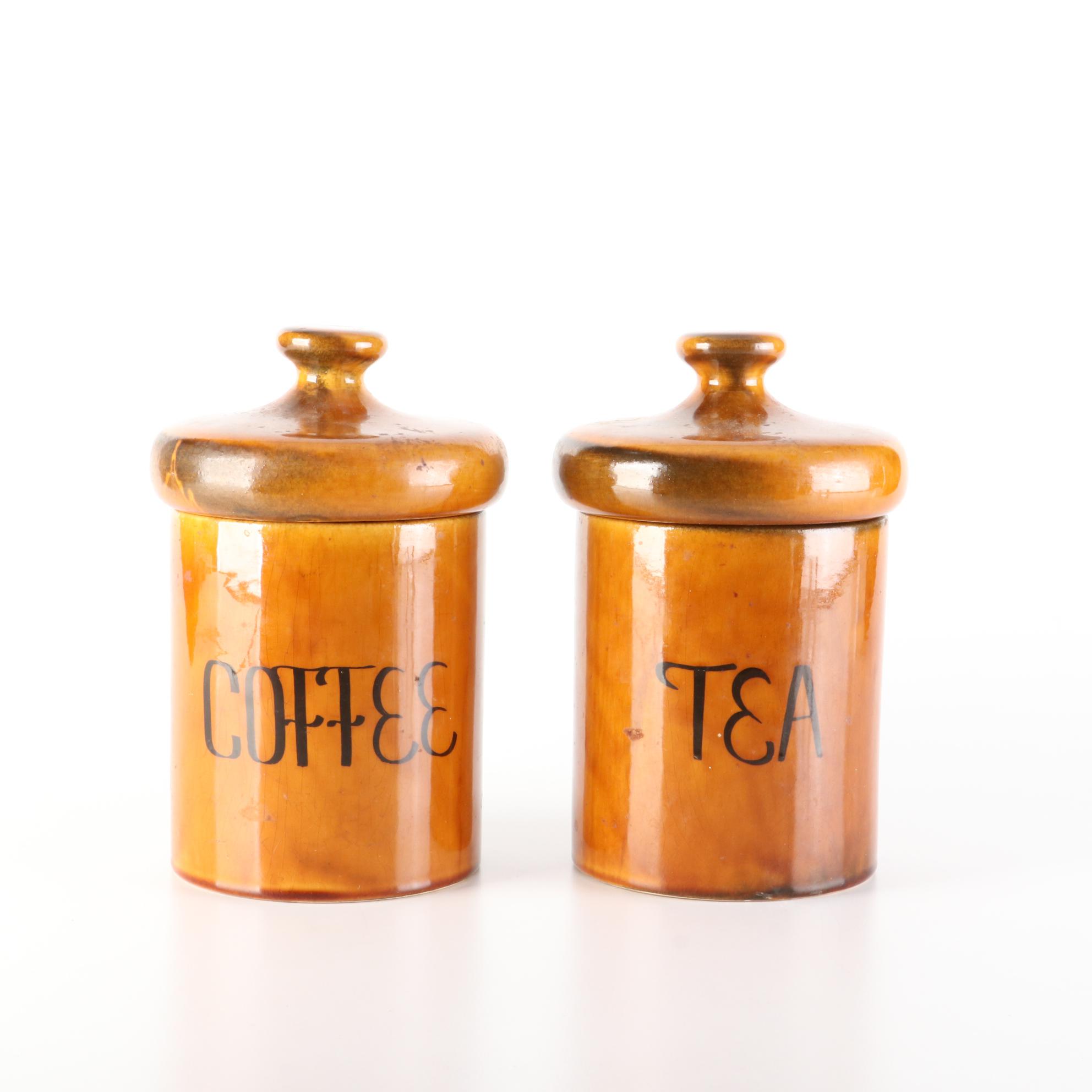 Holiday Designs Brown Glazed Ceramic Canister Set