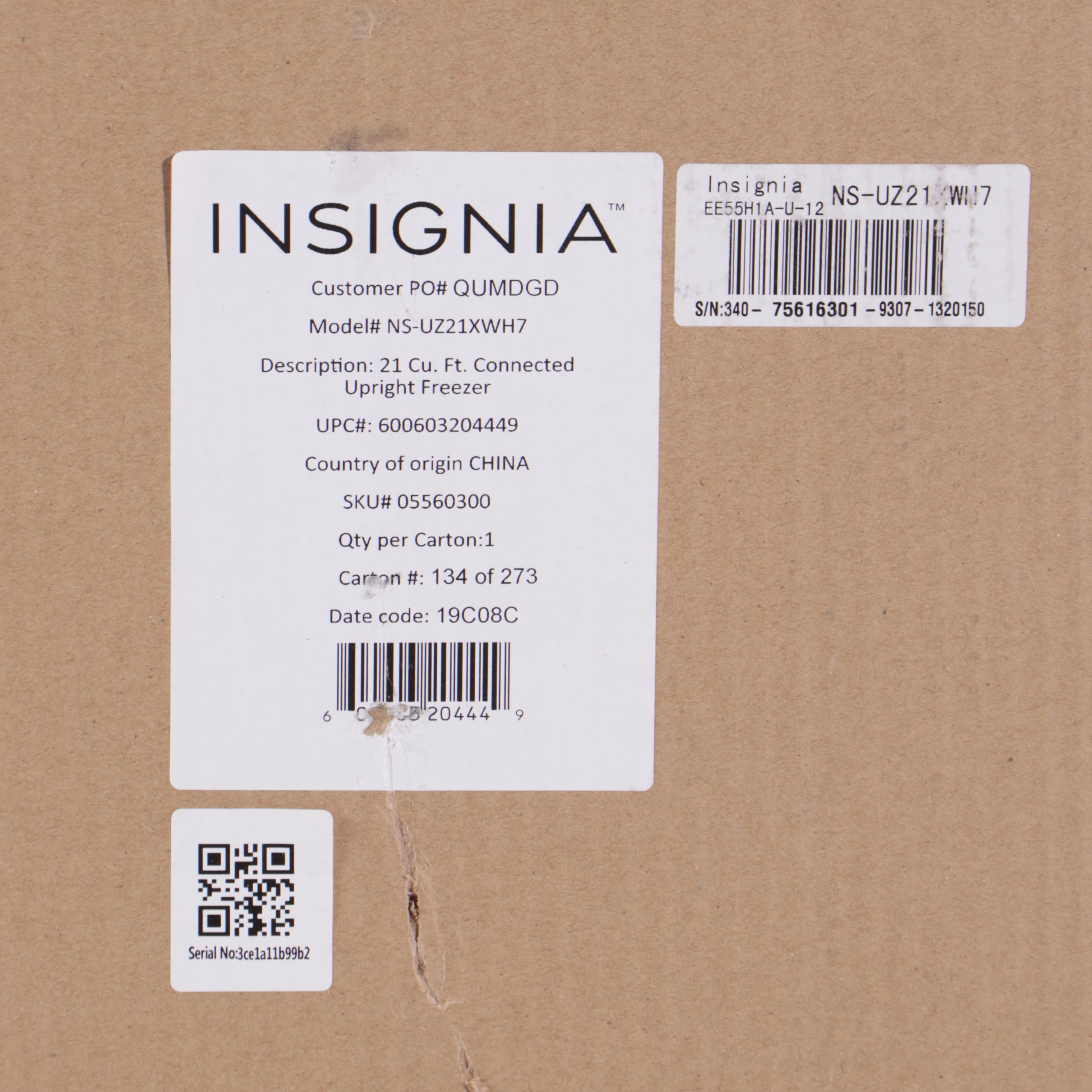 Insignia Garage Ready Convertible Upright Freezer