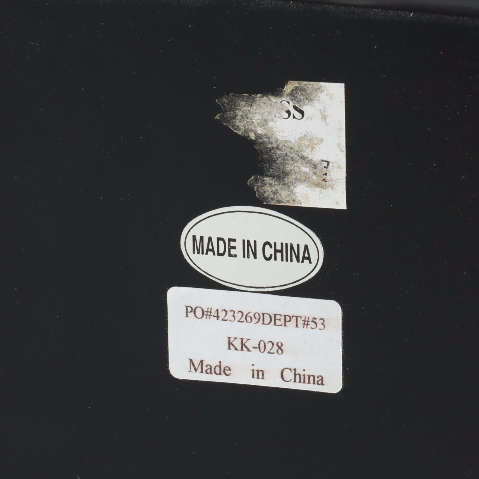 Contemporary Ebonized and Paint-Decorated Pedestal Side Table