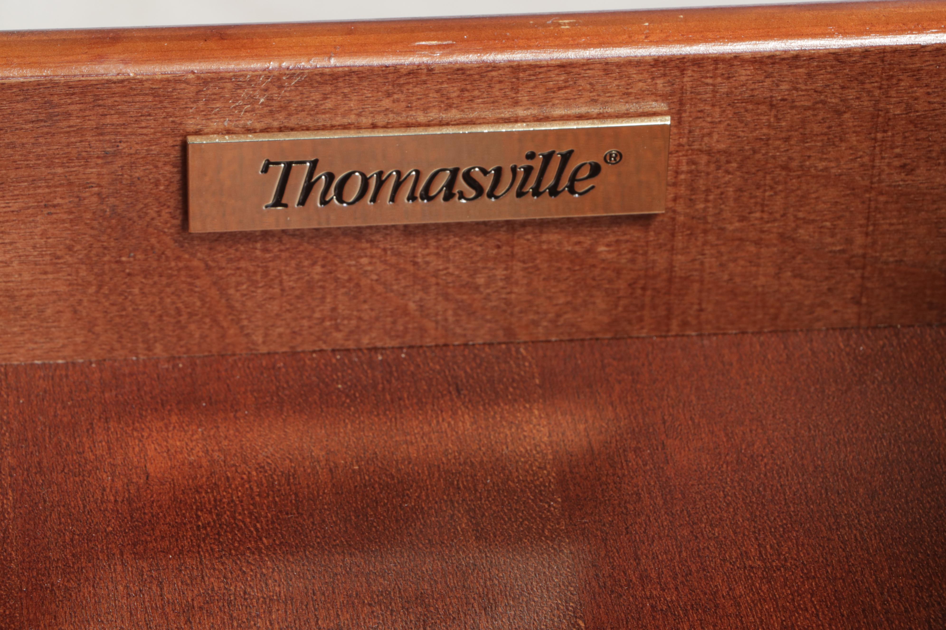 Thomasville "Studio 455" Art Moderne Style Walnut Demilune Sideboard