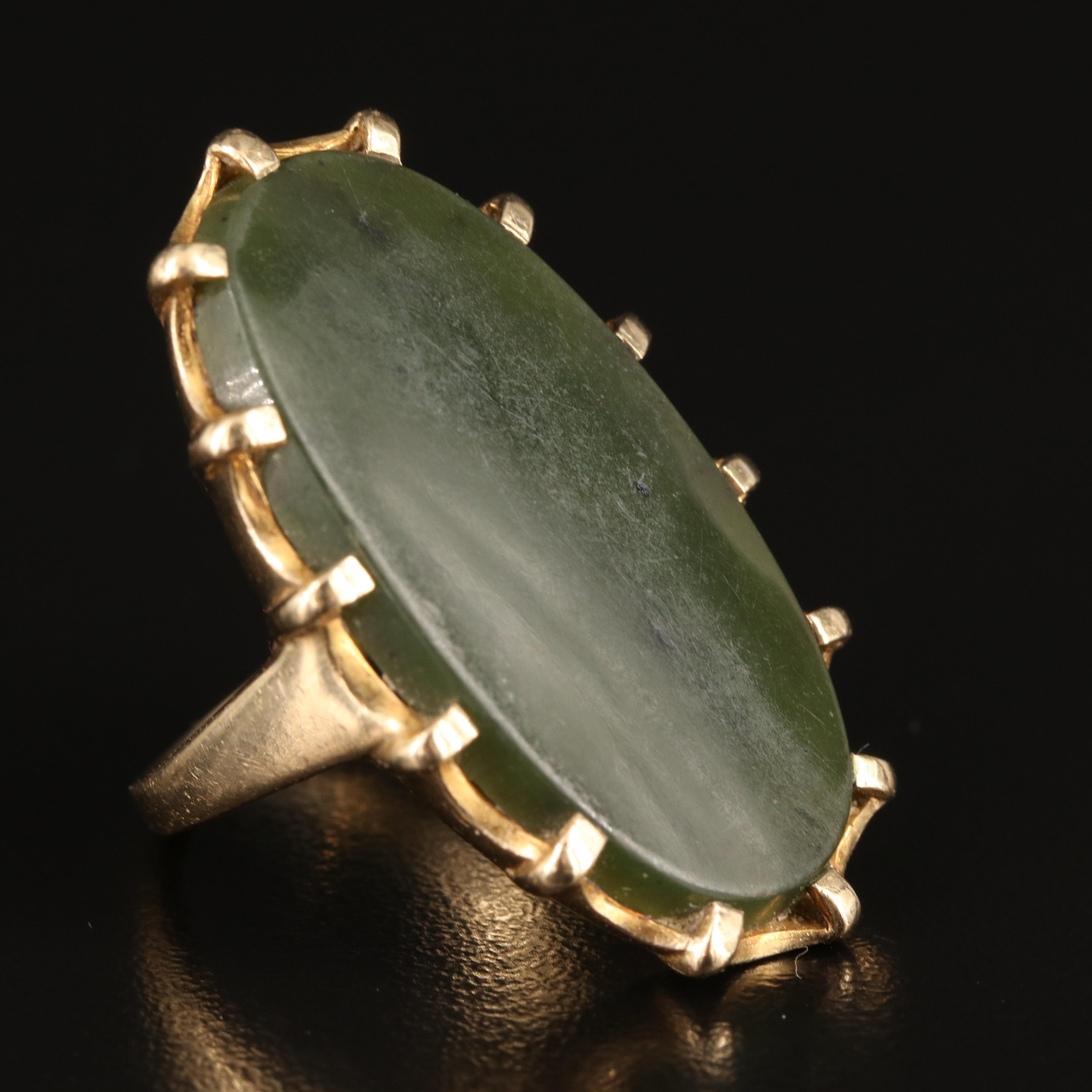 10K Serpentine Oval Ring