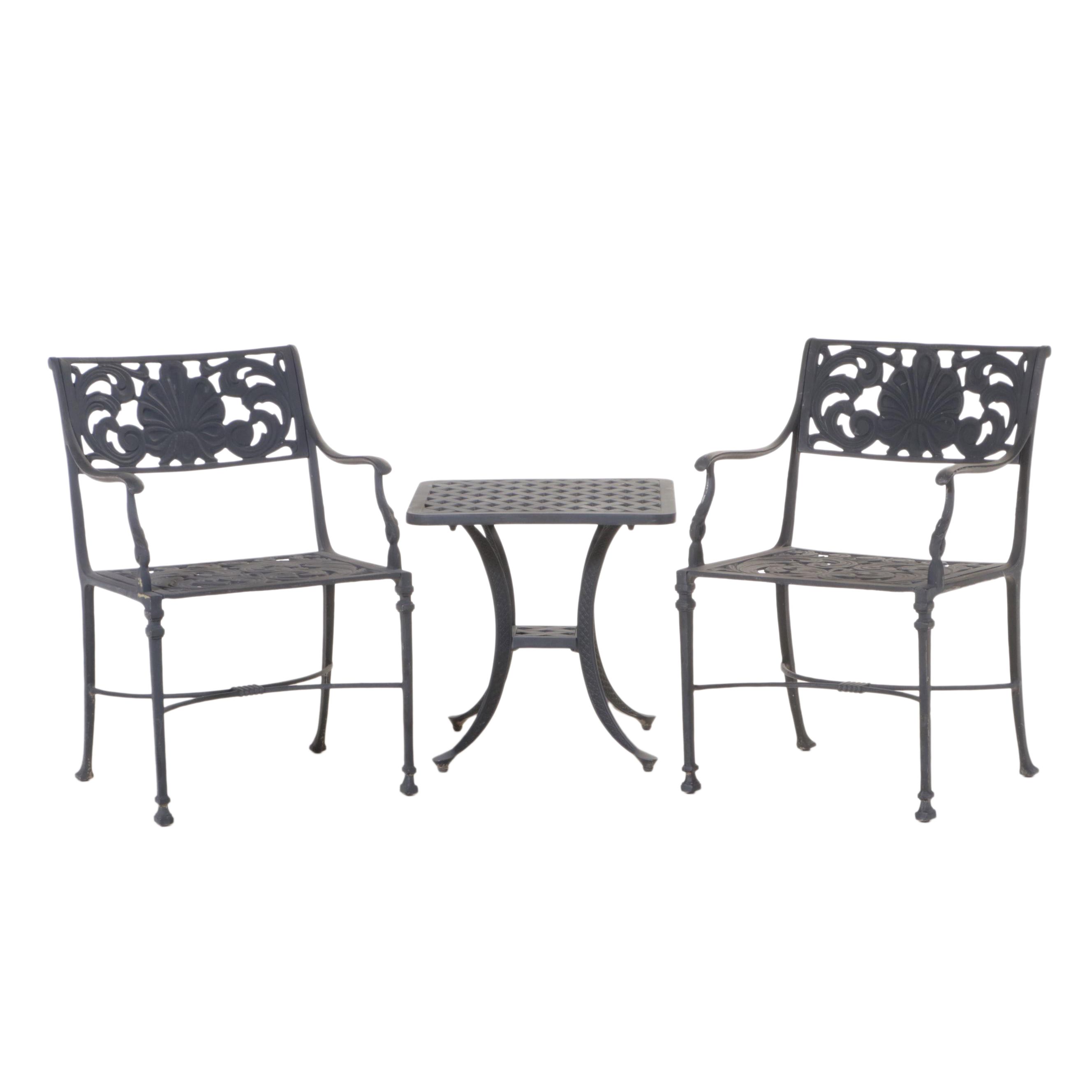 Three-Piece Cast Aluminum Patio Conversation Set, Incl. Outdoor Lifestyle