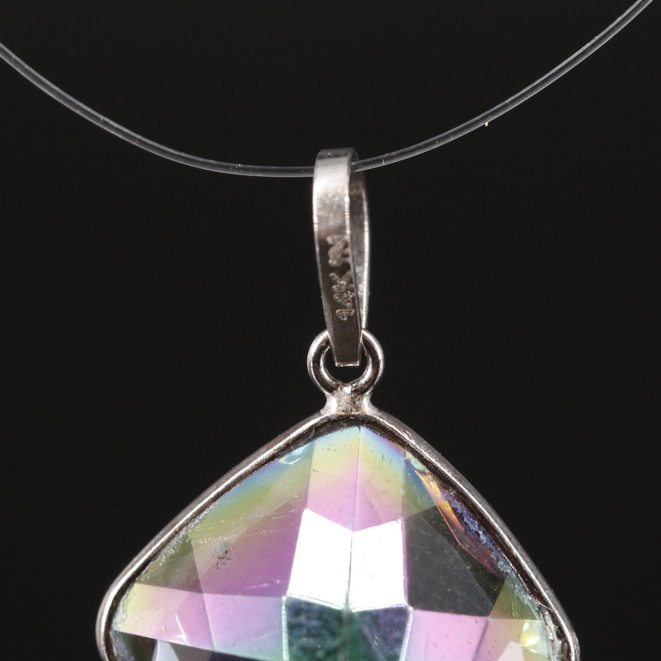 14K Mystic Quartz Pendant