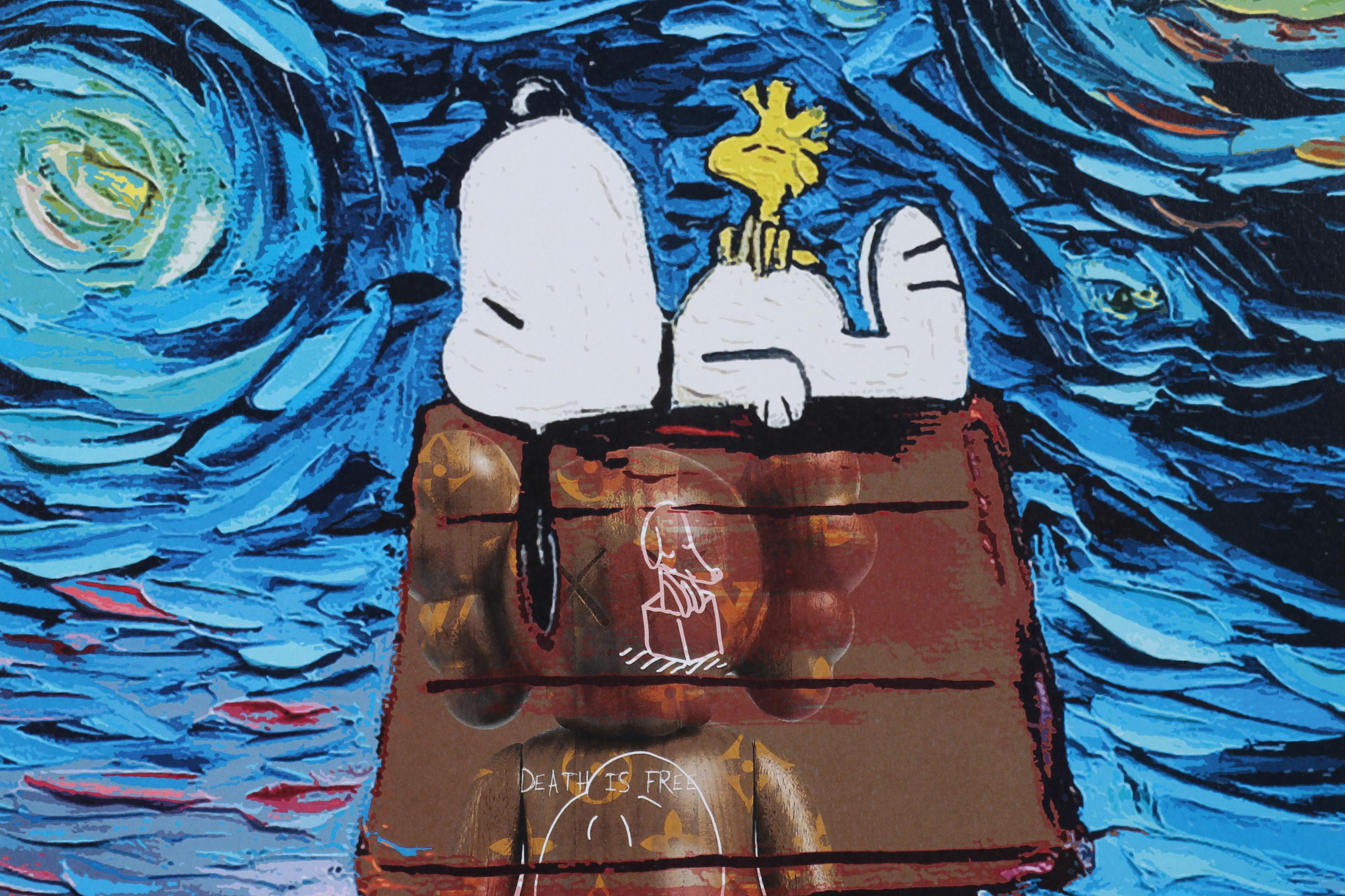 Death NYC Pop Art Graphic Print Snoopy and The Starry Night