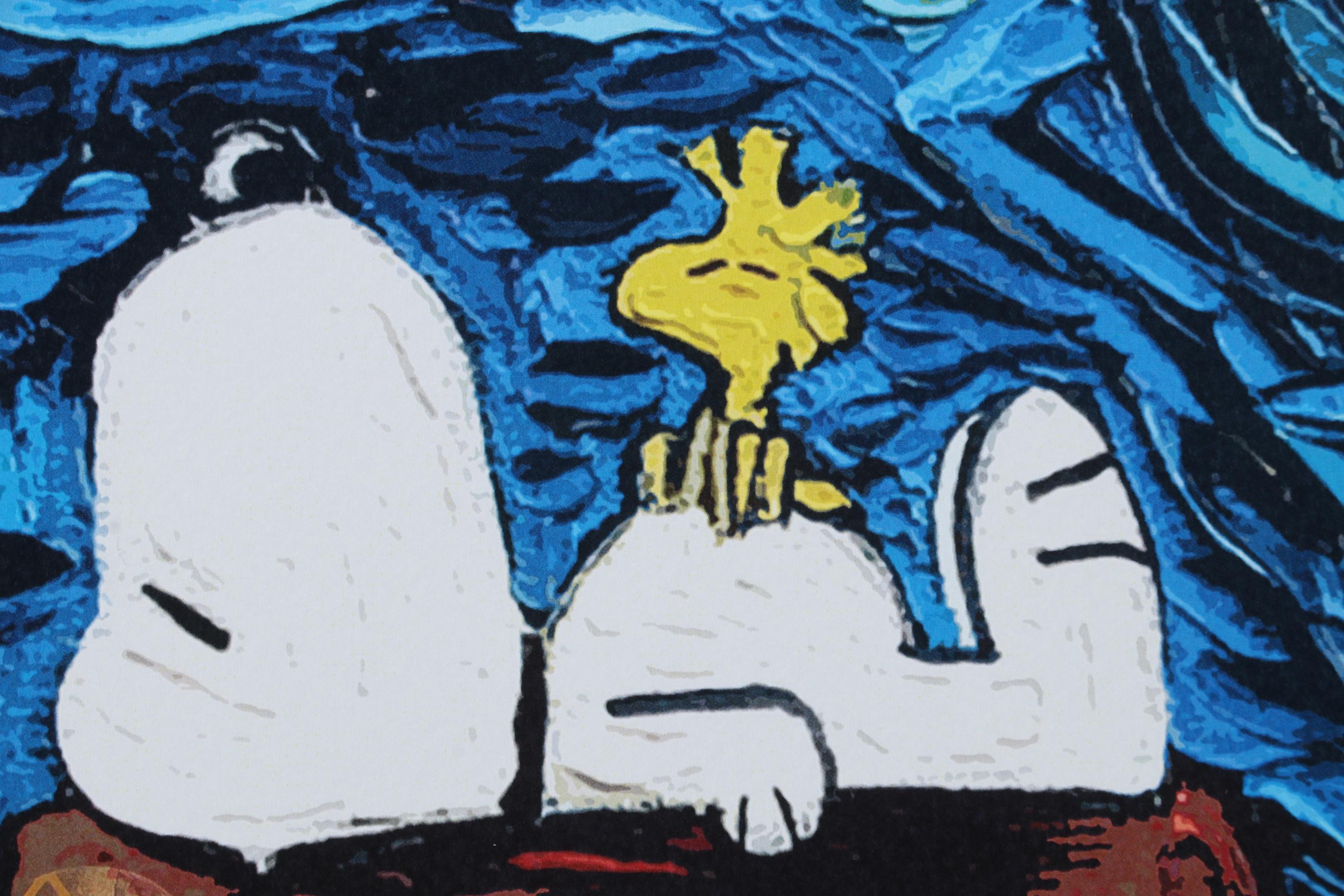 Death NYC Pop Art Graphic Print Snoopy and The Starry Night