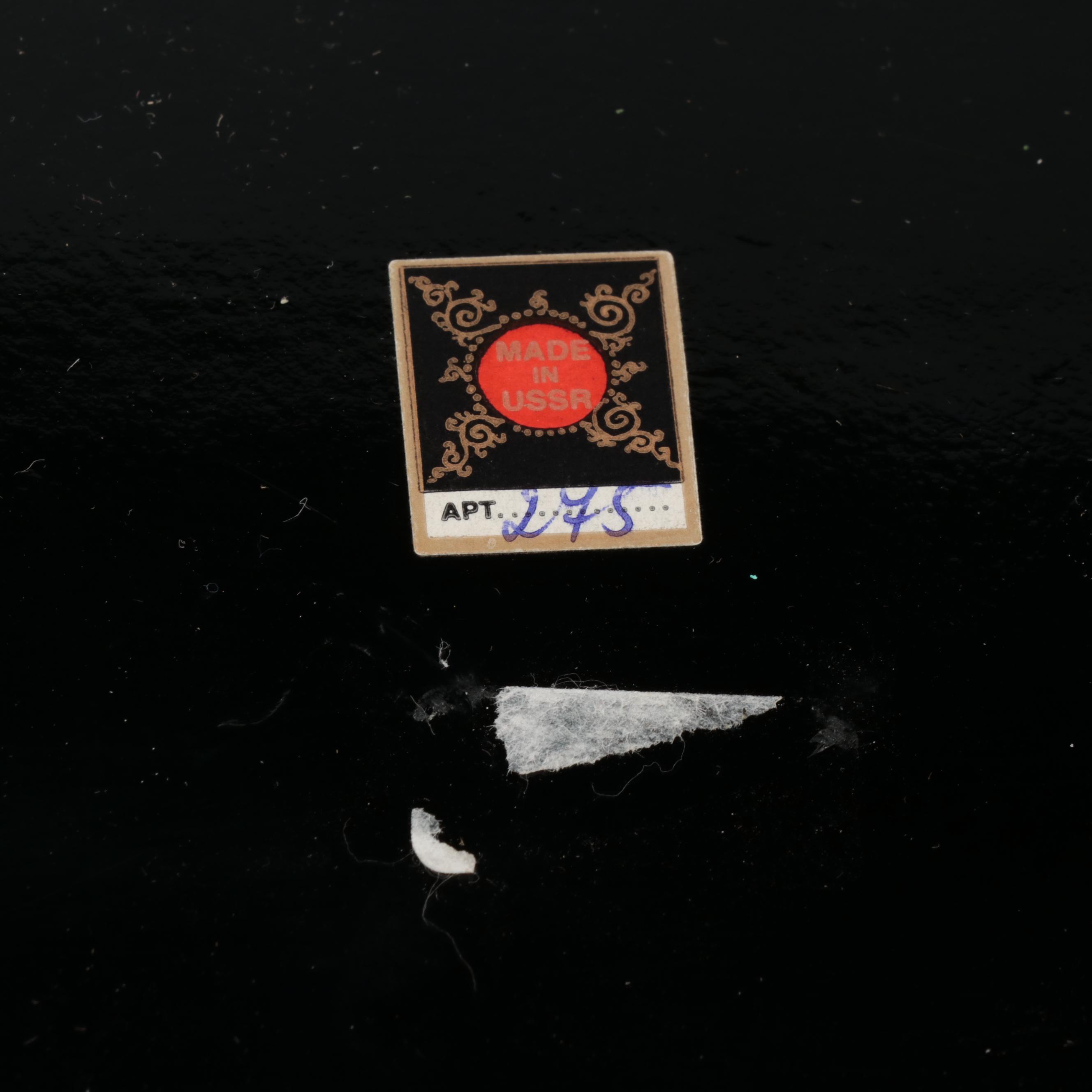 Mstyora and Palekh Russian "Troika" Hand-Painted Lacquerware Boxes