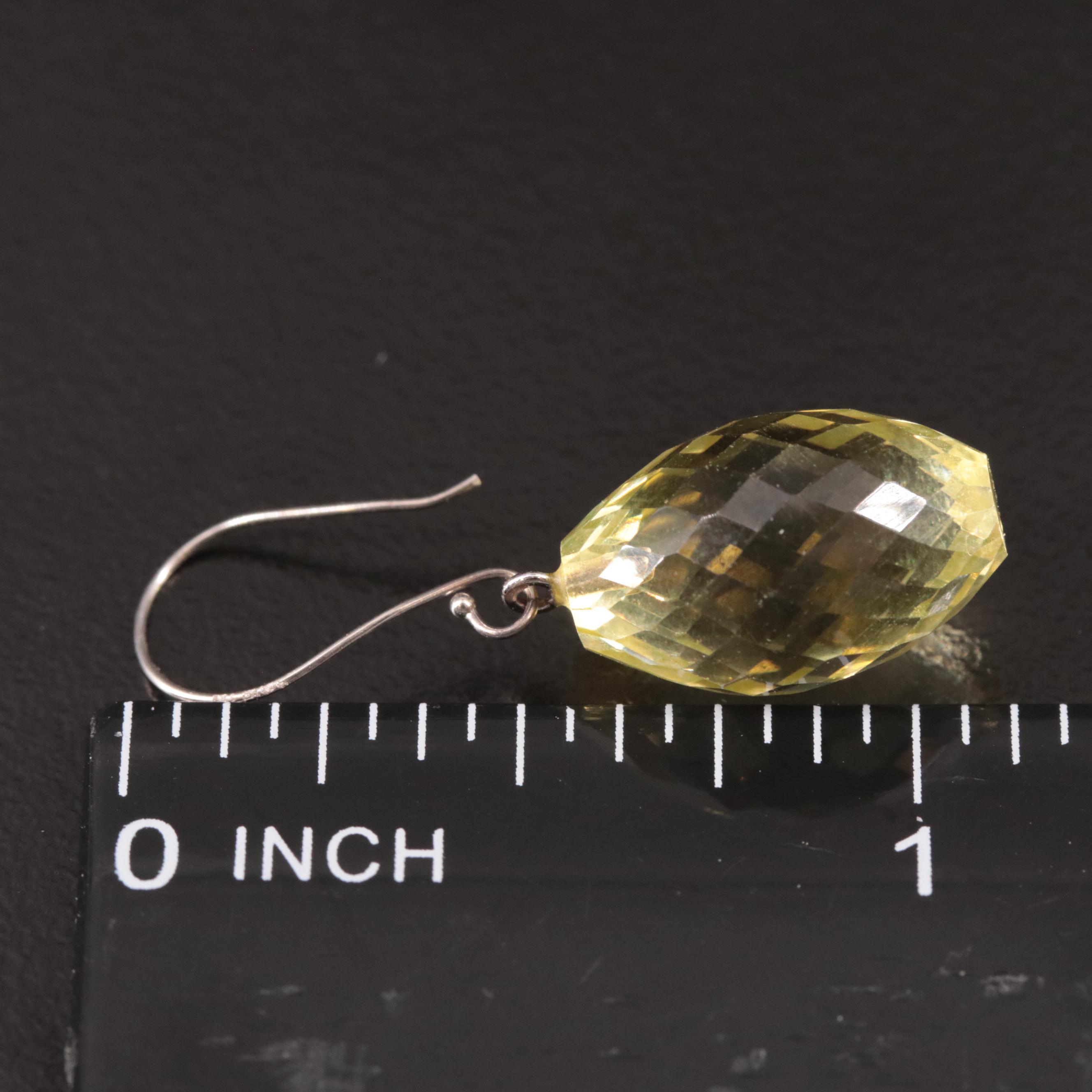 14K Citrine Drop Earrings