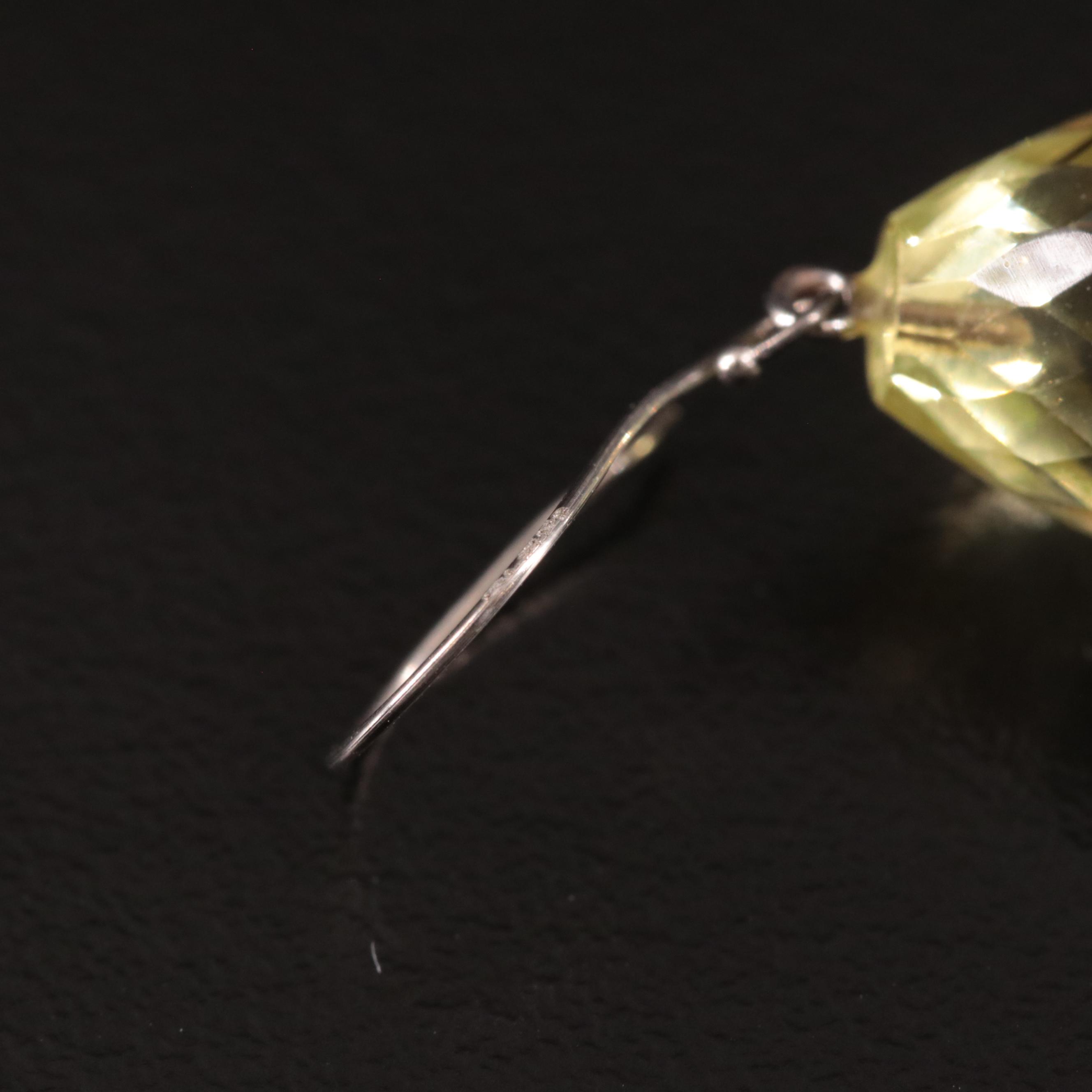 14K Citrine Drop Earrings