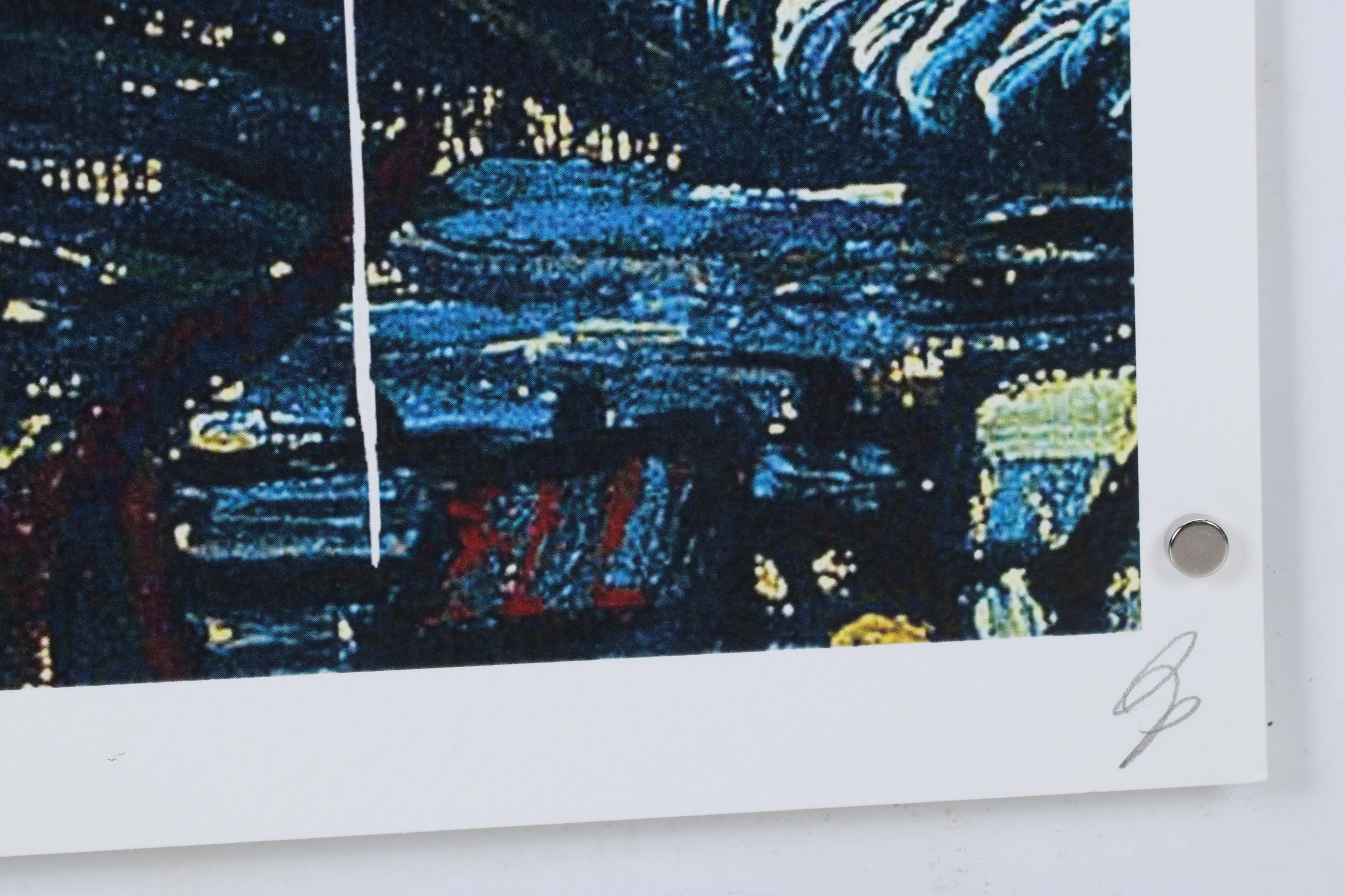 Death NYC Pop Art Graphic Print Banksy Girl with Umbrella and The Starry Night