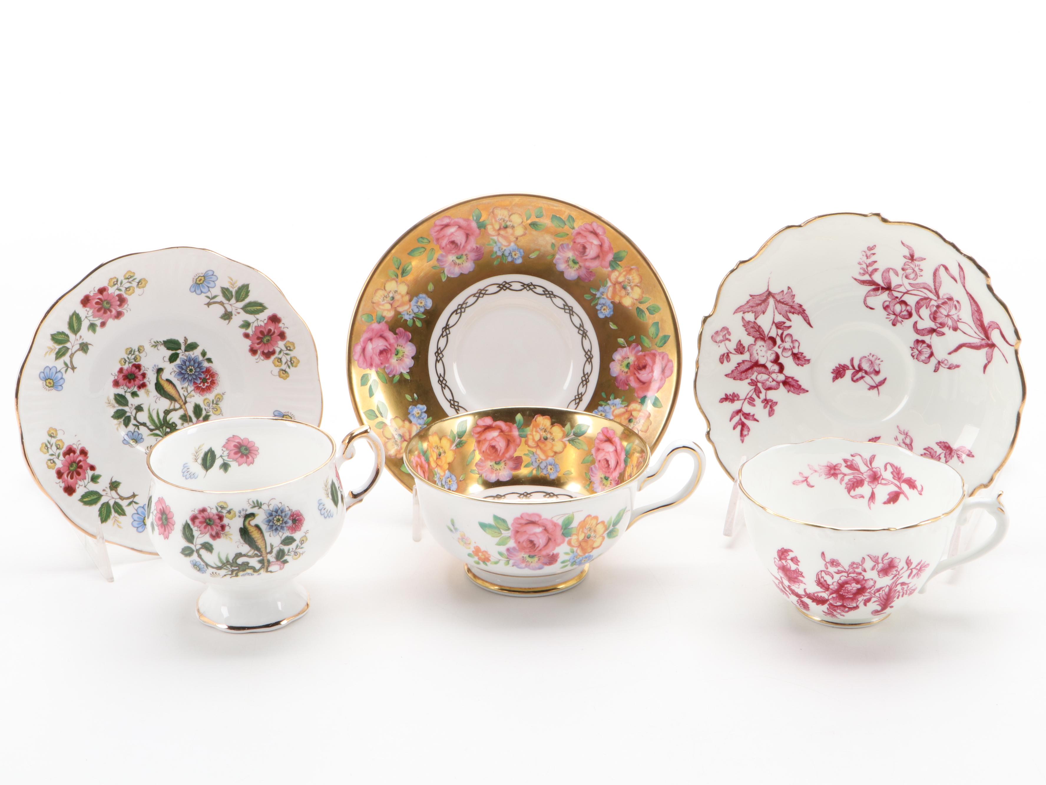 Royal Grafton Blue Willow Bone China Teacup and Saucer with More