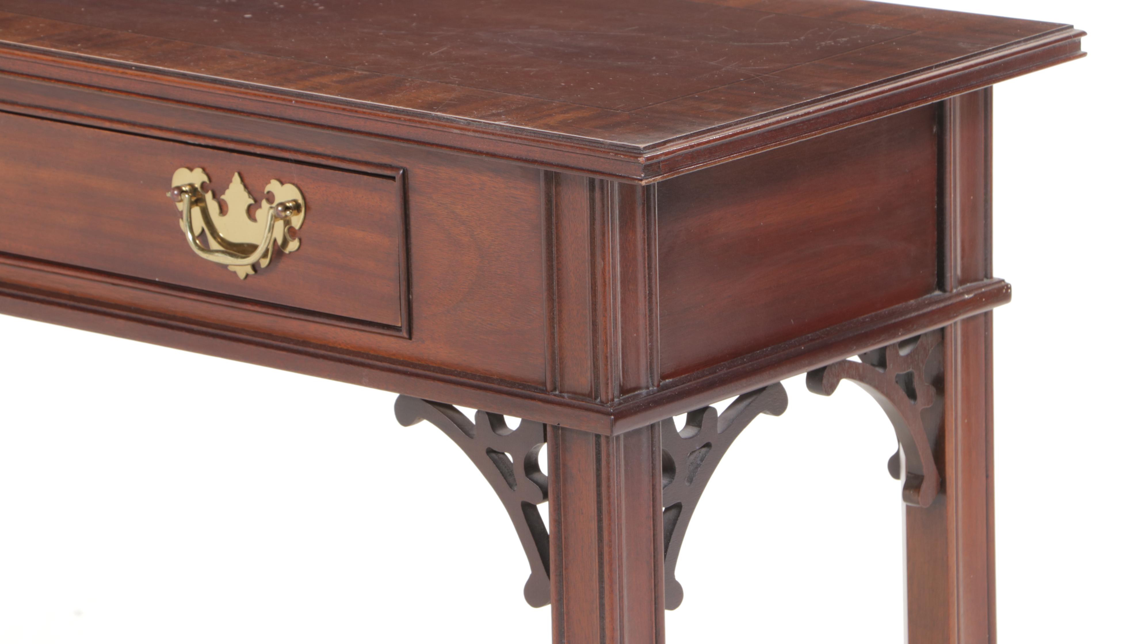 Councill Craftsmen Chippendale Style Mahogany Single-Drawer Console Table