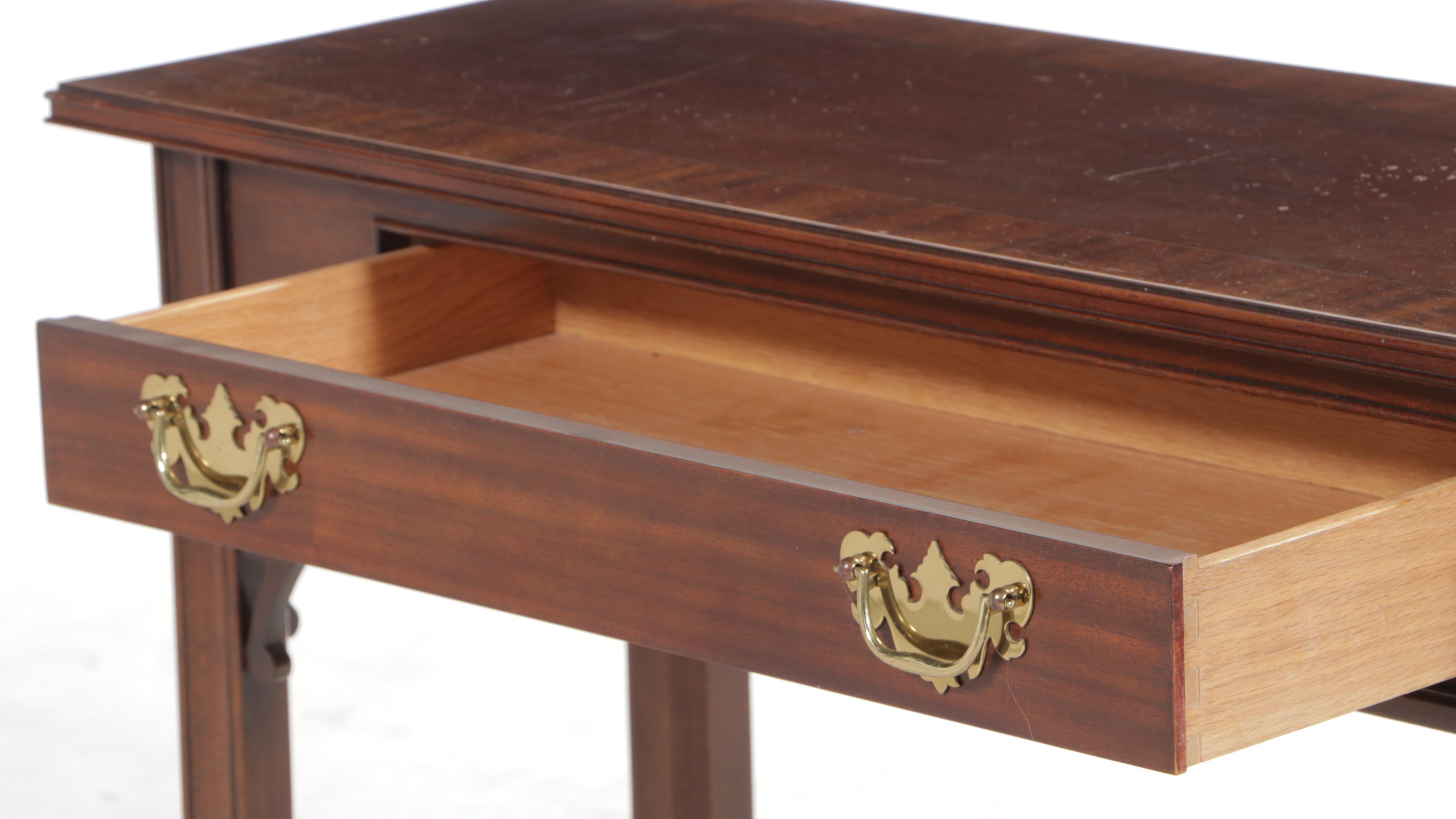 Councill Craftsmen Chippendale Style Mahogany Single-Drawer Console Table