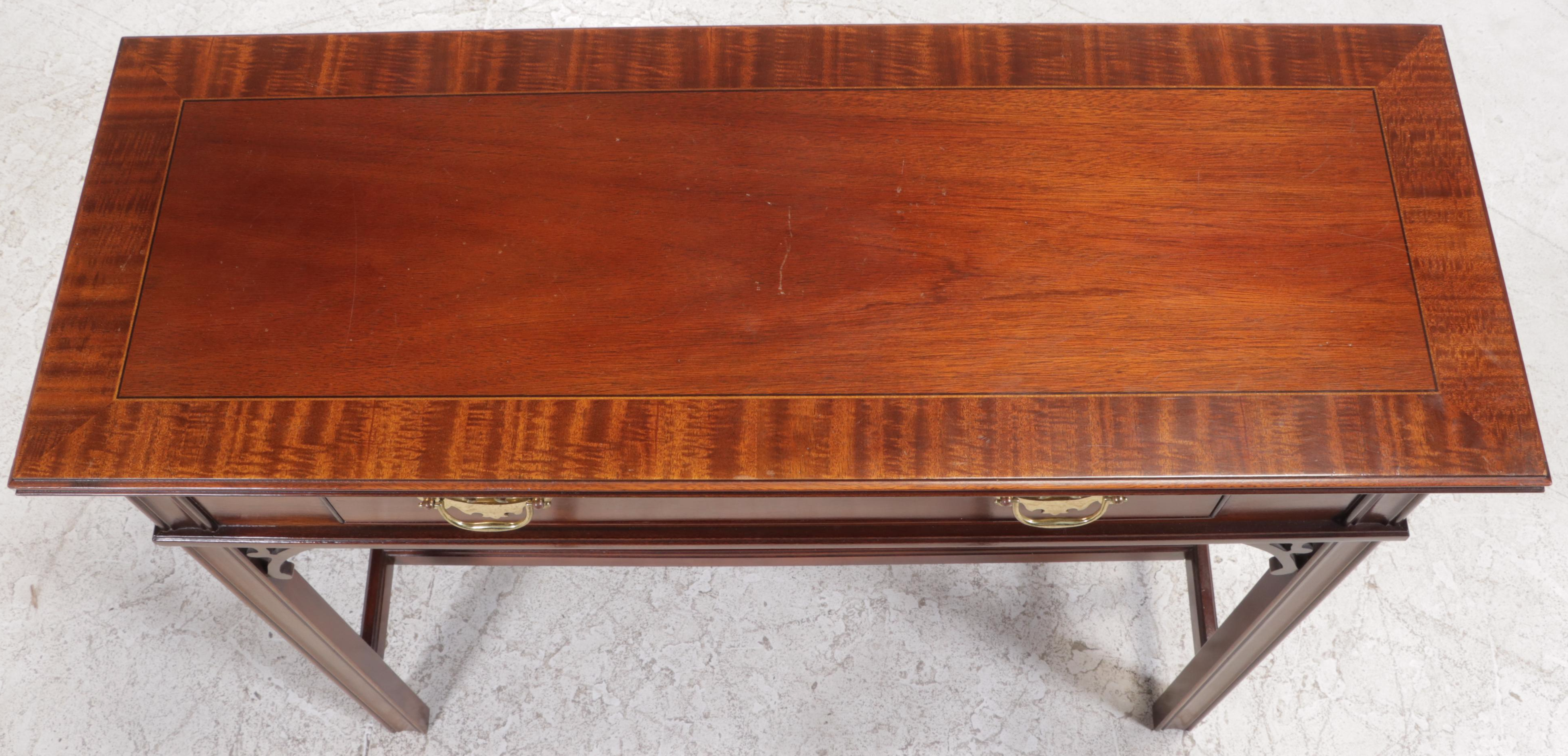 Councill Craftsmen Chippendale Style Mahogany Single-Drawer Console Table