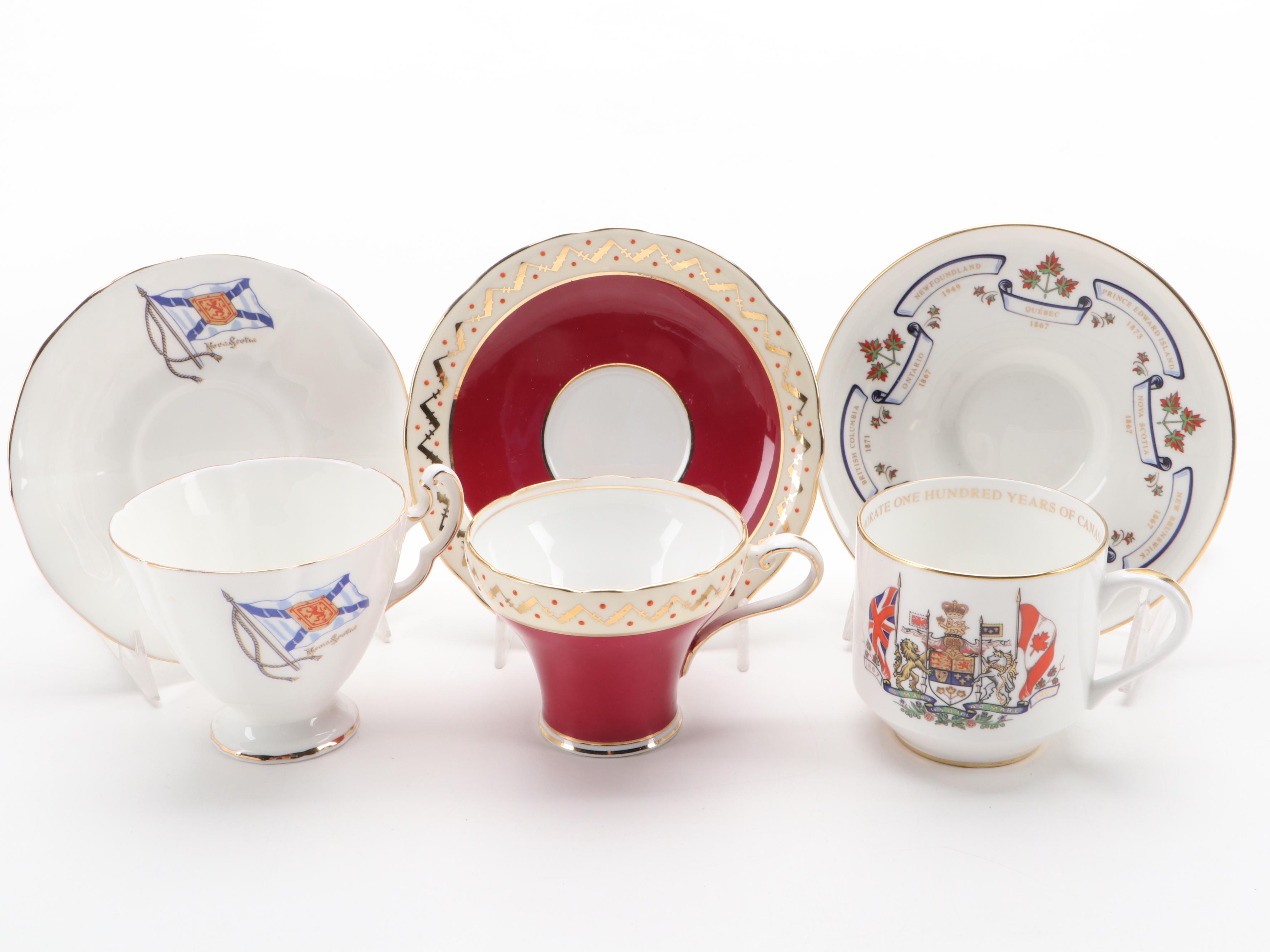 Royal Grafton Blue Willow Bone China Teacup and Saucer with More