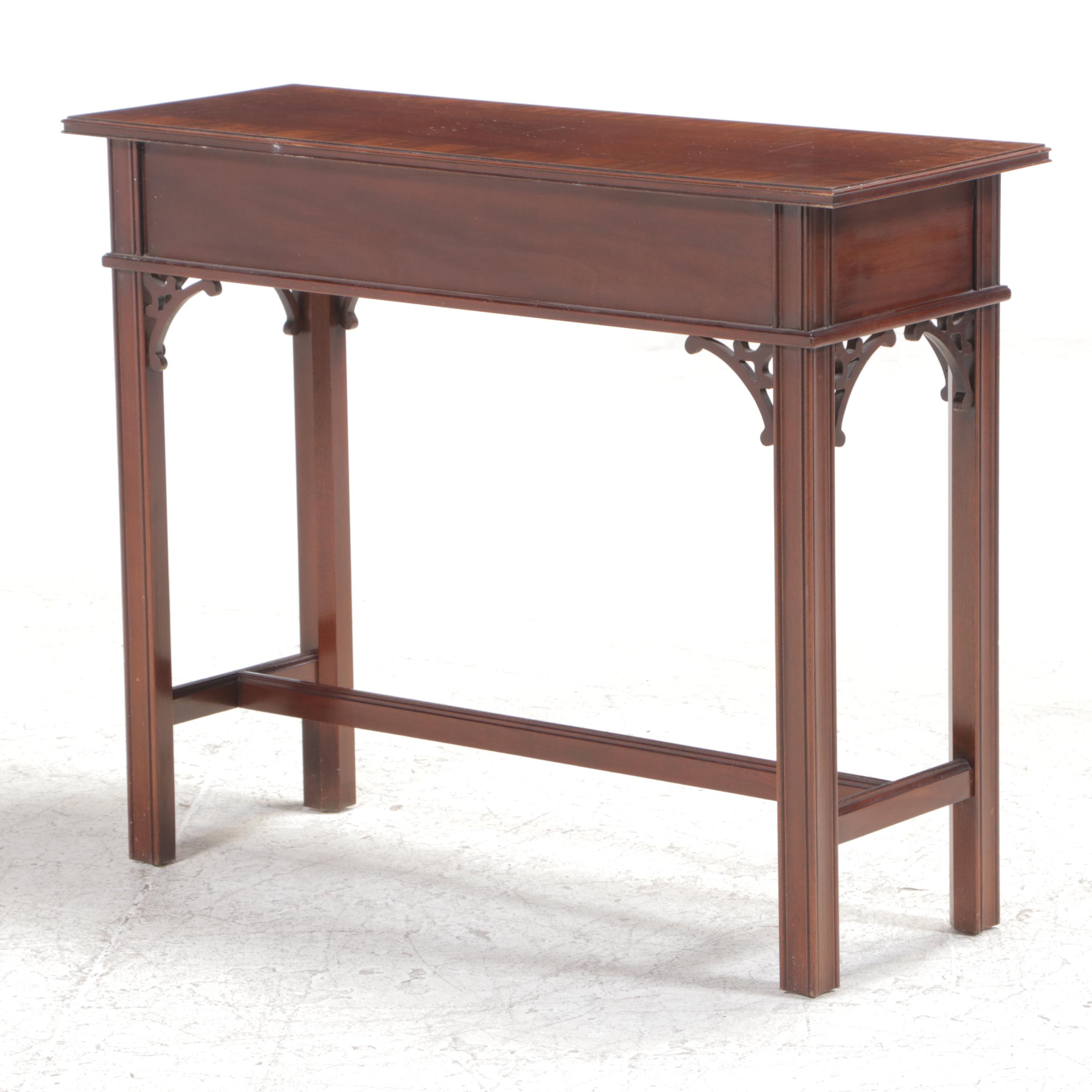 Councill Craftsmen Chippendale Style Mahogany Single-Drawer Console Table