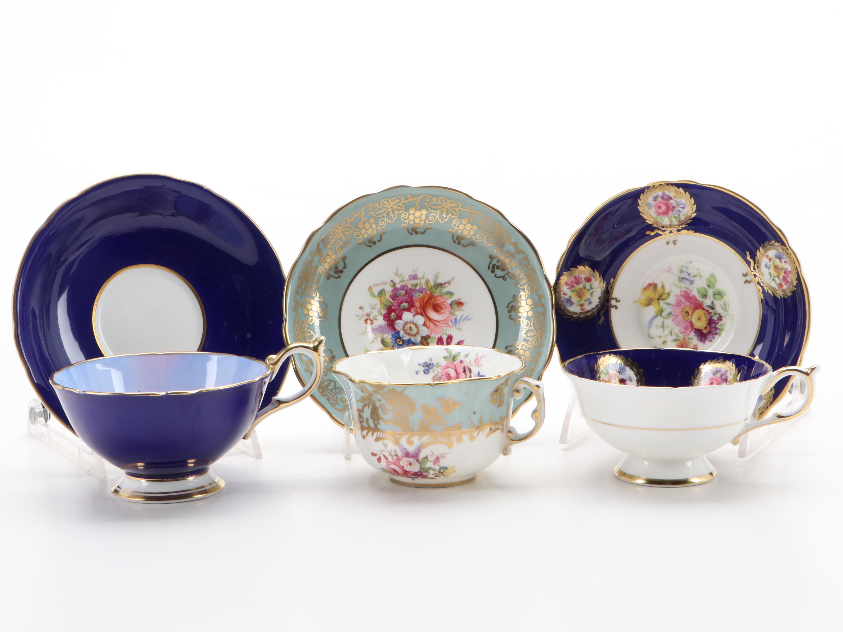 Royal Grafton Blue Willow Bone China Teacup and Saucer with More