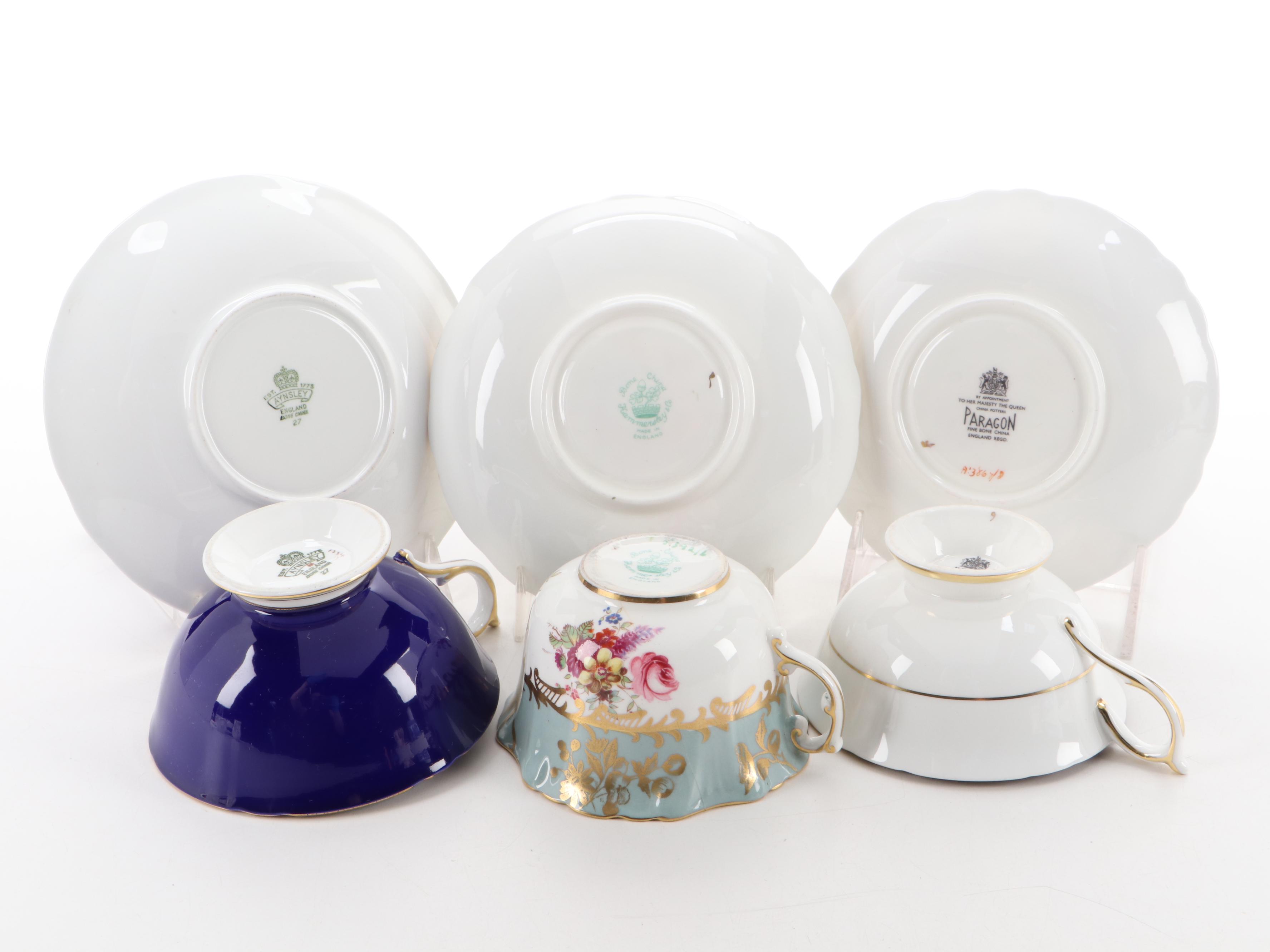 Royal Grafton Blue Willow Bone China Teacup and Saucer with More