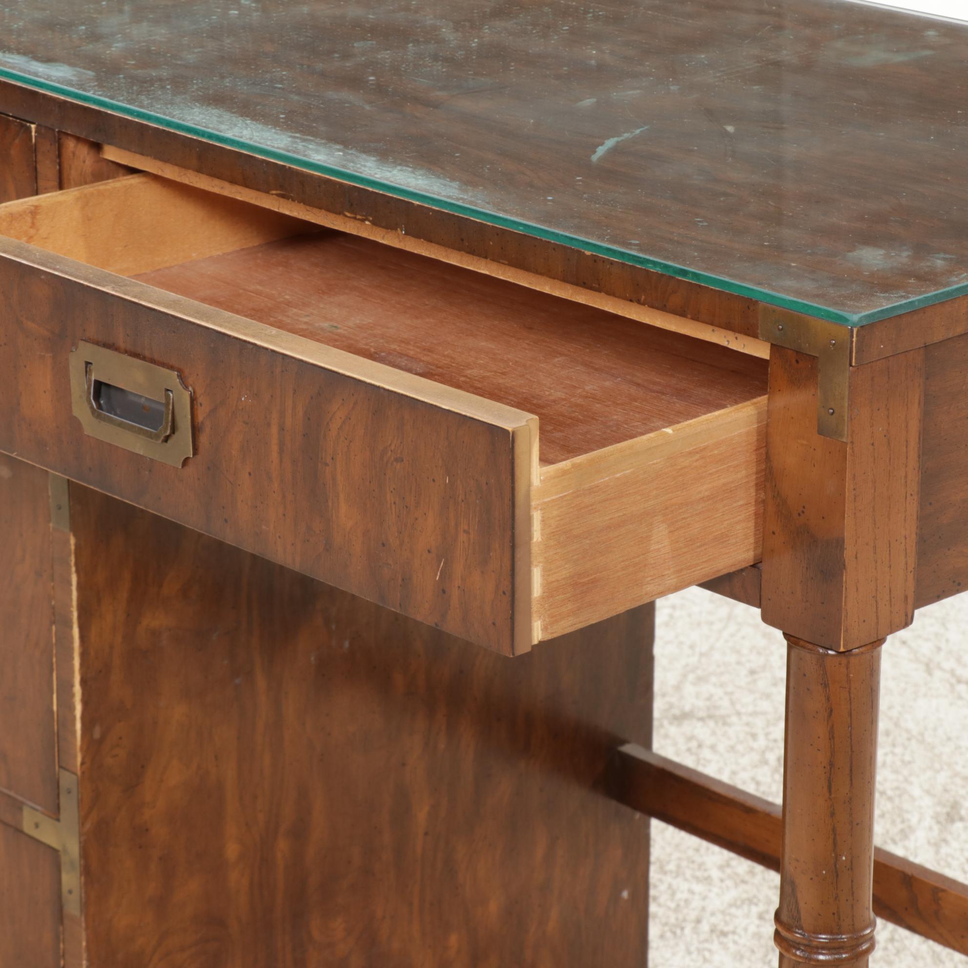 Dixie "Campaigner" Faux-Bamboo Writing Desk, 1970s