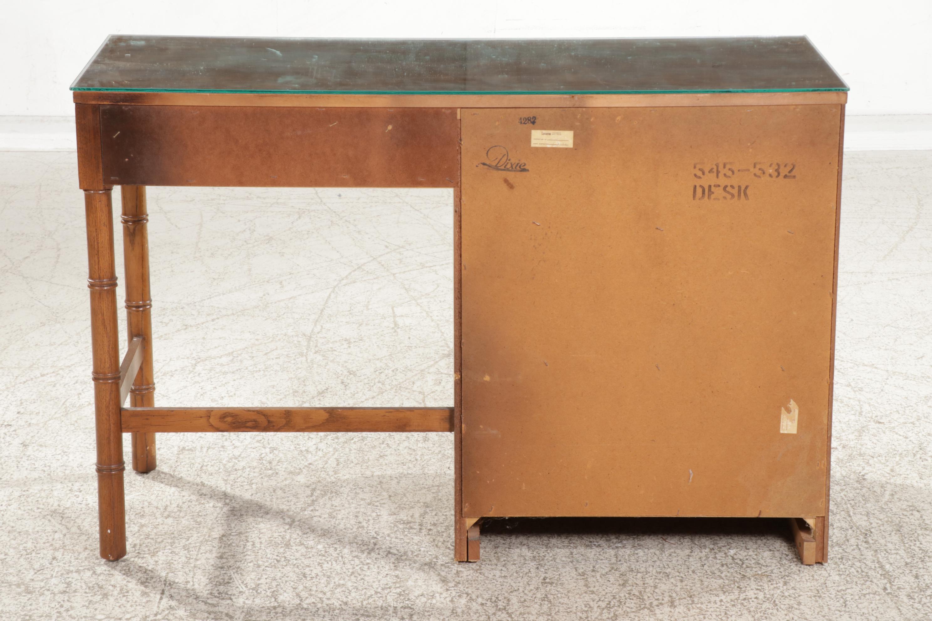 Dixie "Campaigner" Faux-Bamboo Writing Desk, 1970s