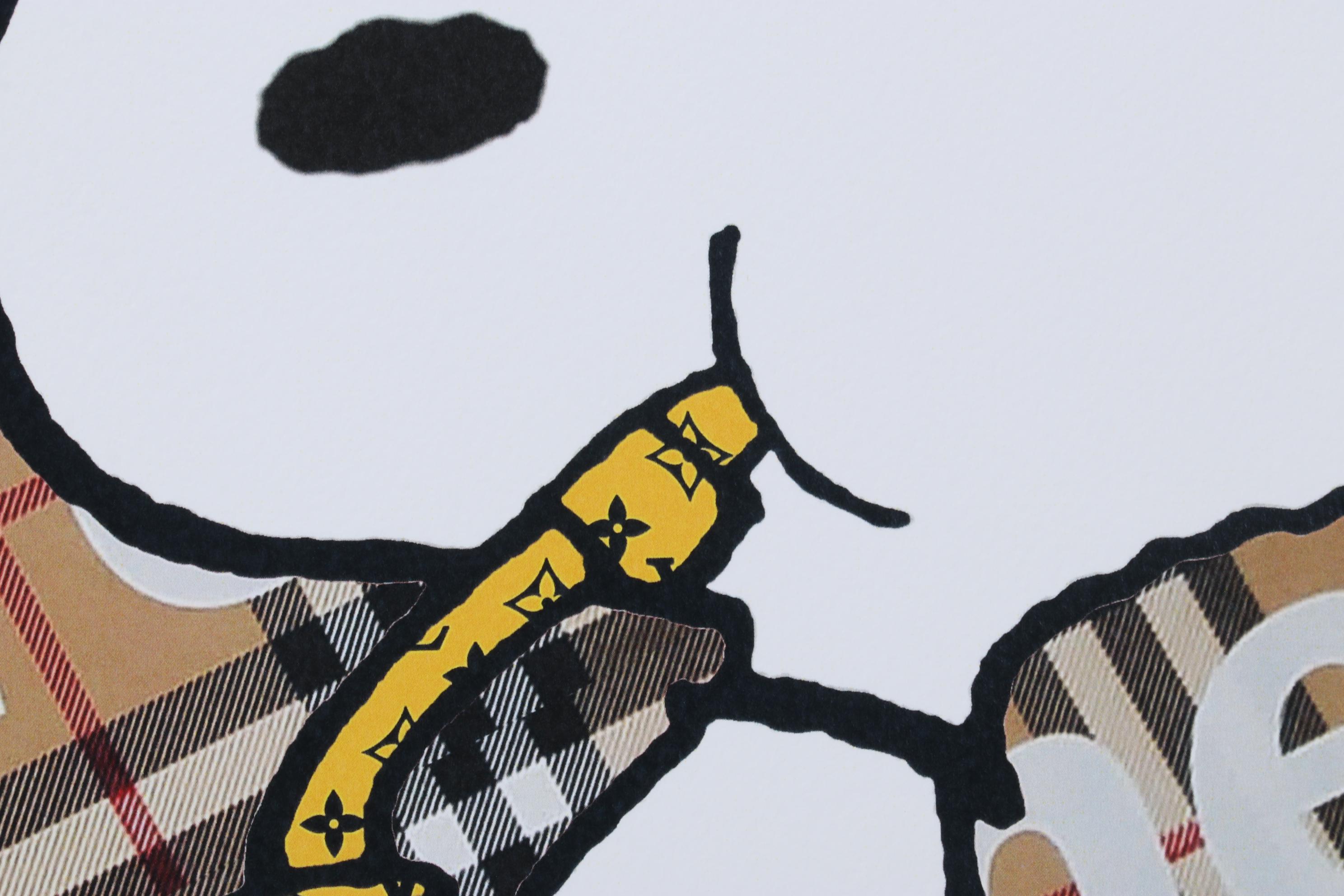 Death NYC Pop Art Graphic Print Snoopy and Woodstock with Burberry