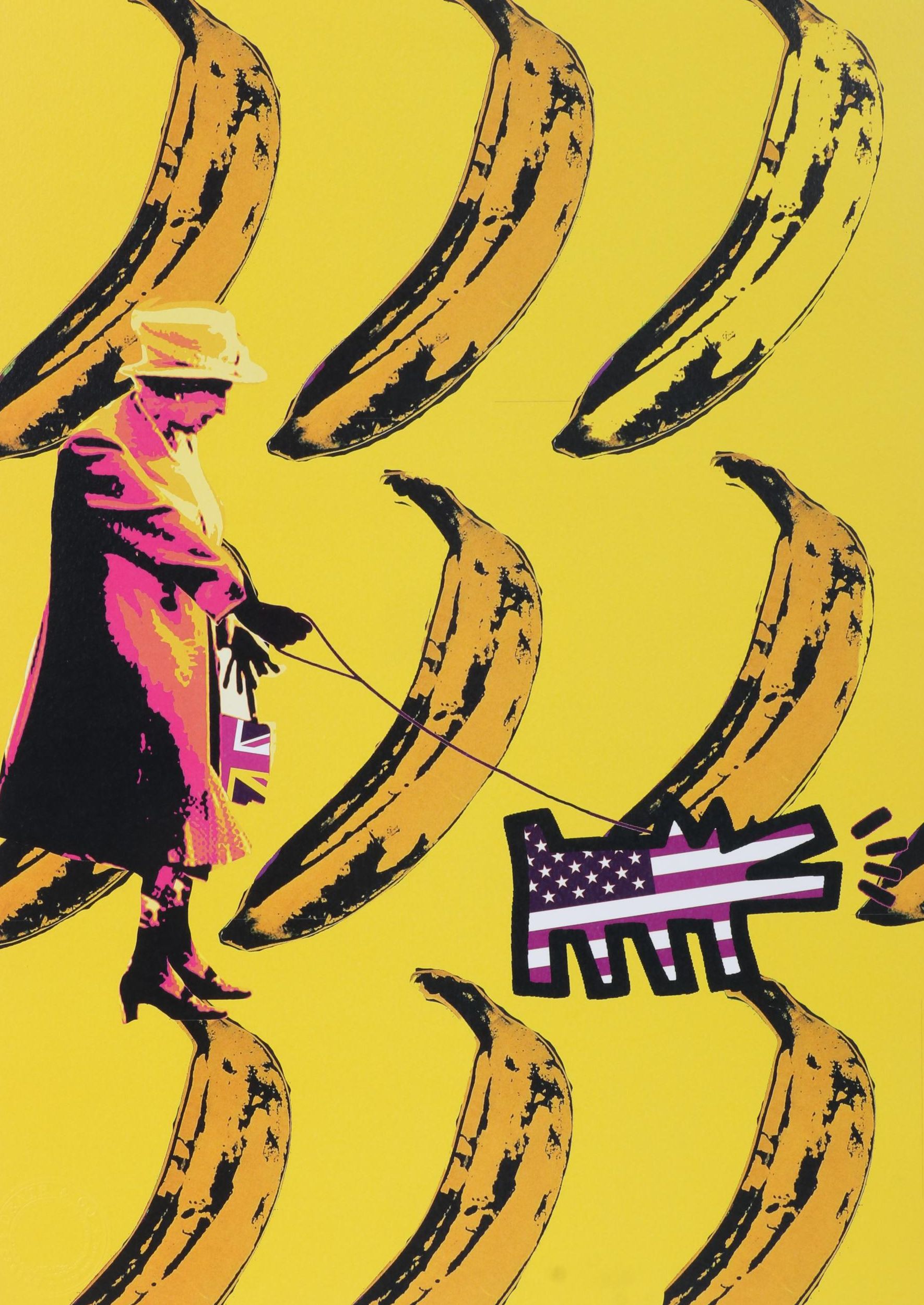 Death NYC Pop Art Graphic Print of Queen and Supreme Dog