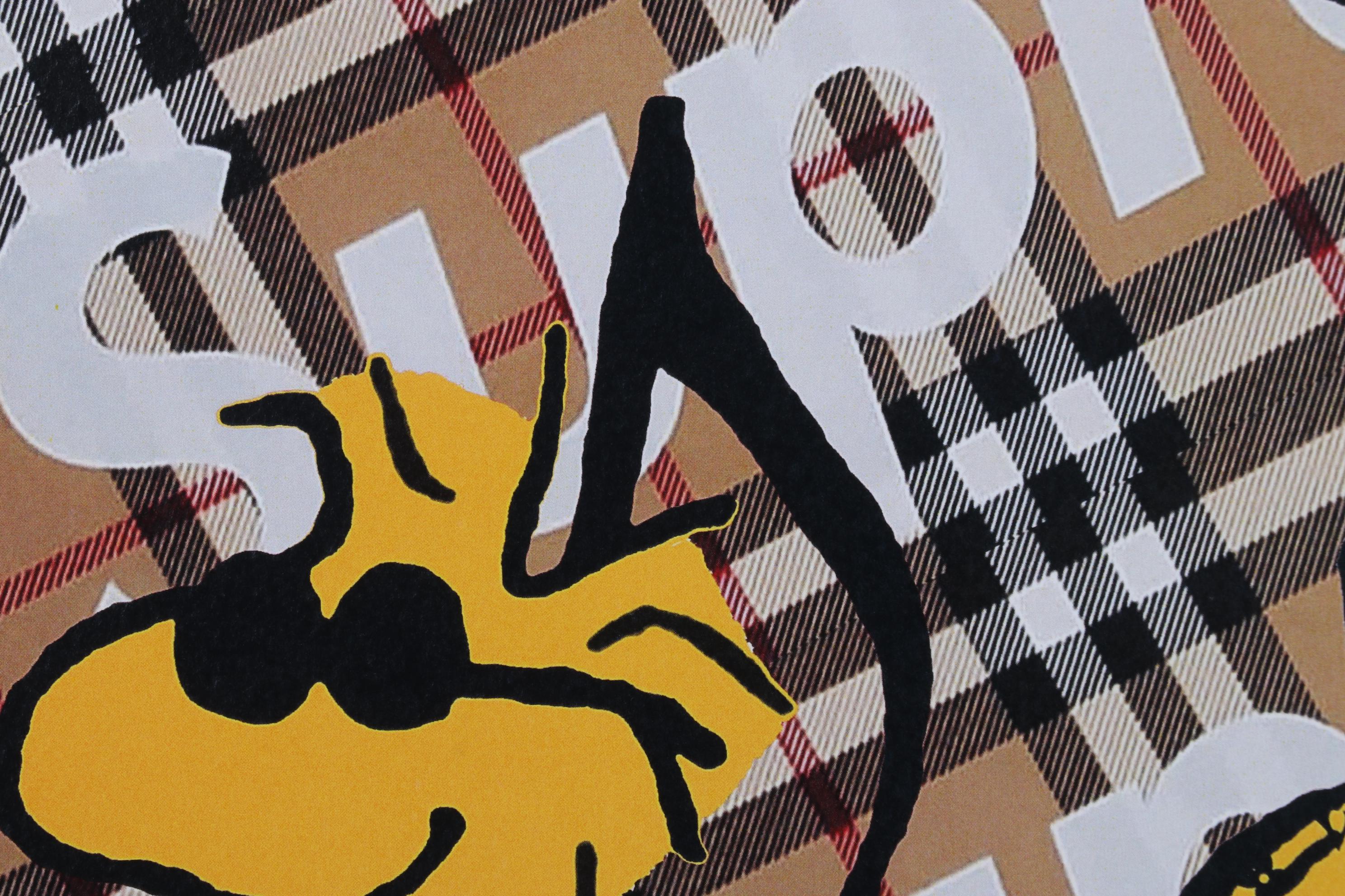 Death NYC Pop Art Graphic Print Snoopy and Woodstock with Burberry