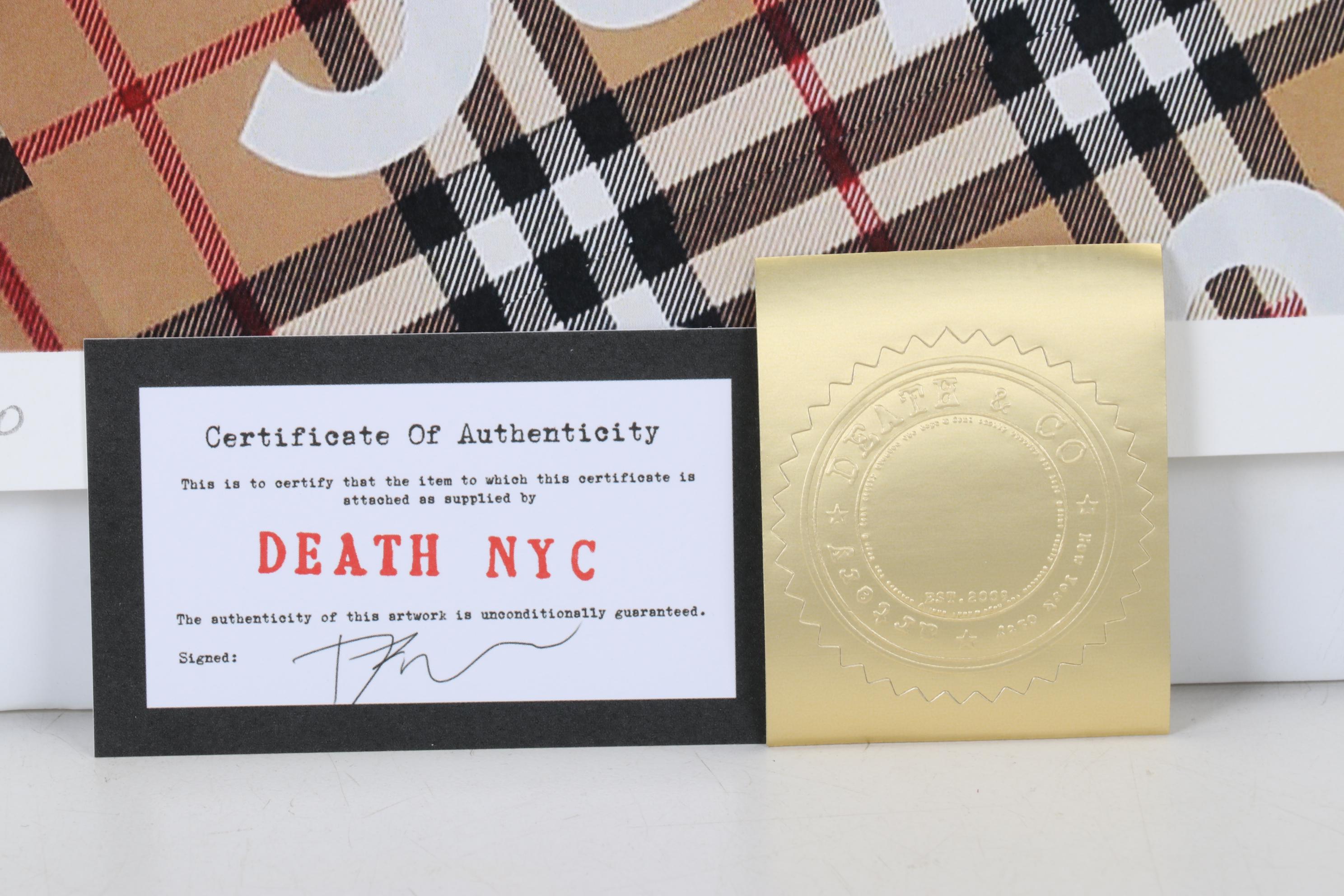 Death NYC Pop Art Graphic Print Snoopy and Woodstock with Burberry