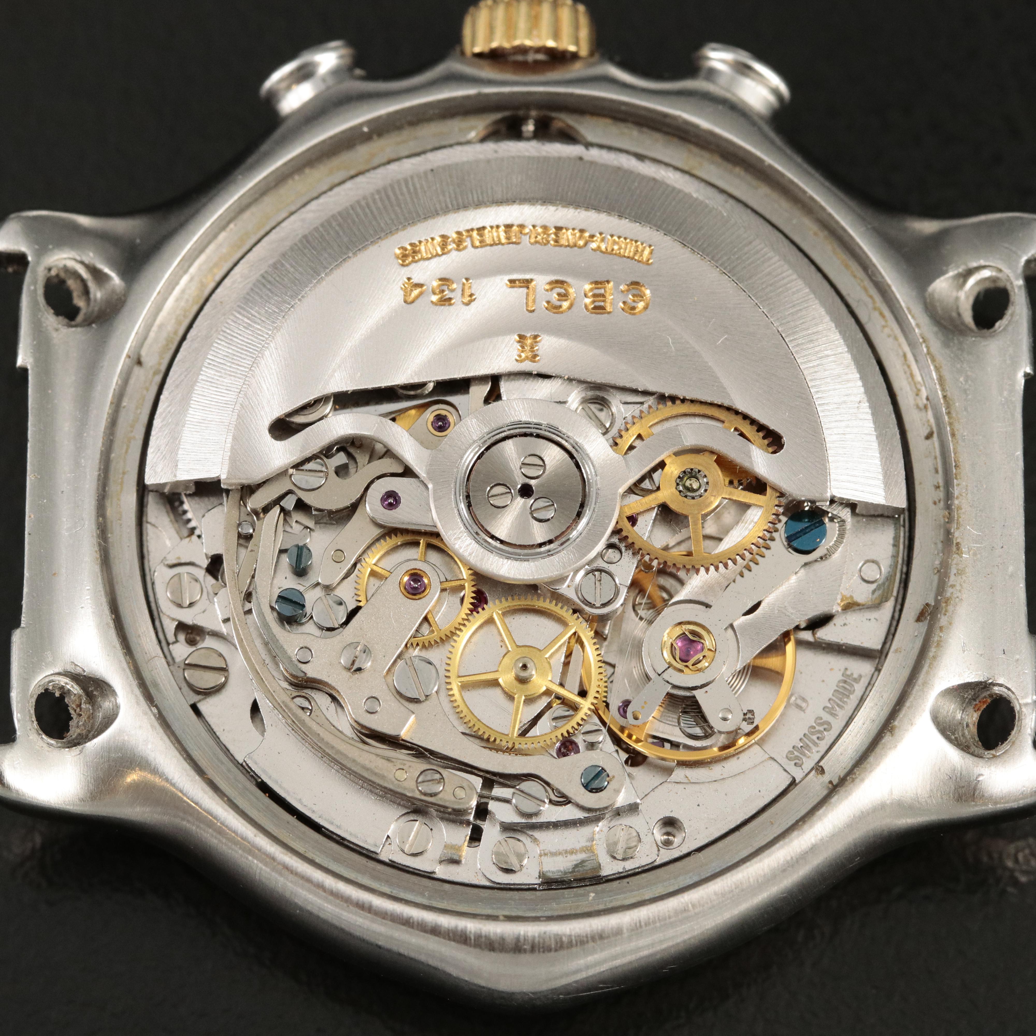 18K and Stainless Steel Ebel 1911 Automatic Chronograph "El Primero" Watch