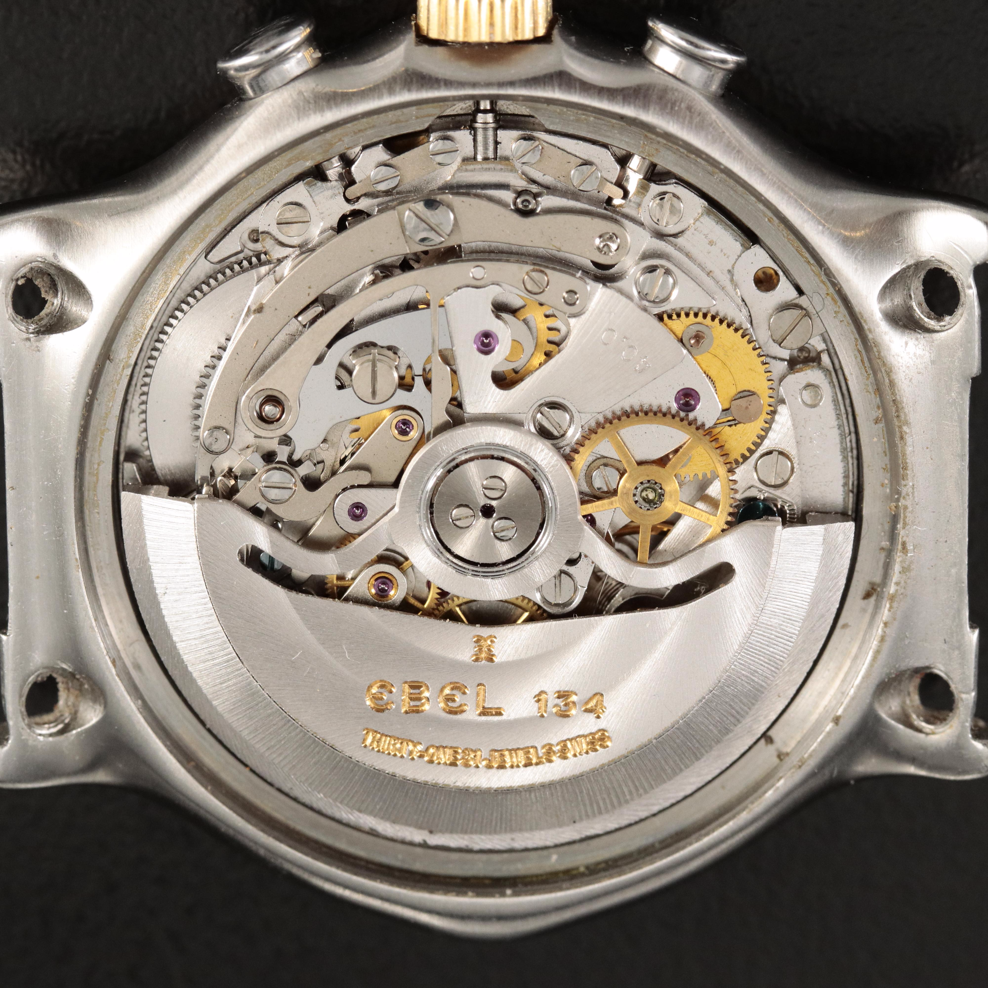 18K and Stainless Steel Ebel 1911 Automatic Chronograph "El Primero" Watch