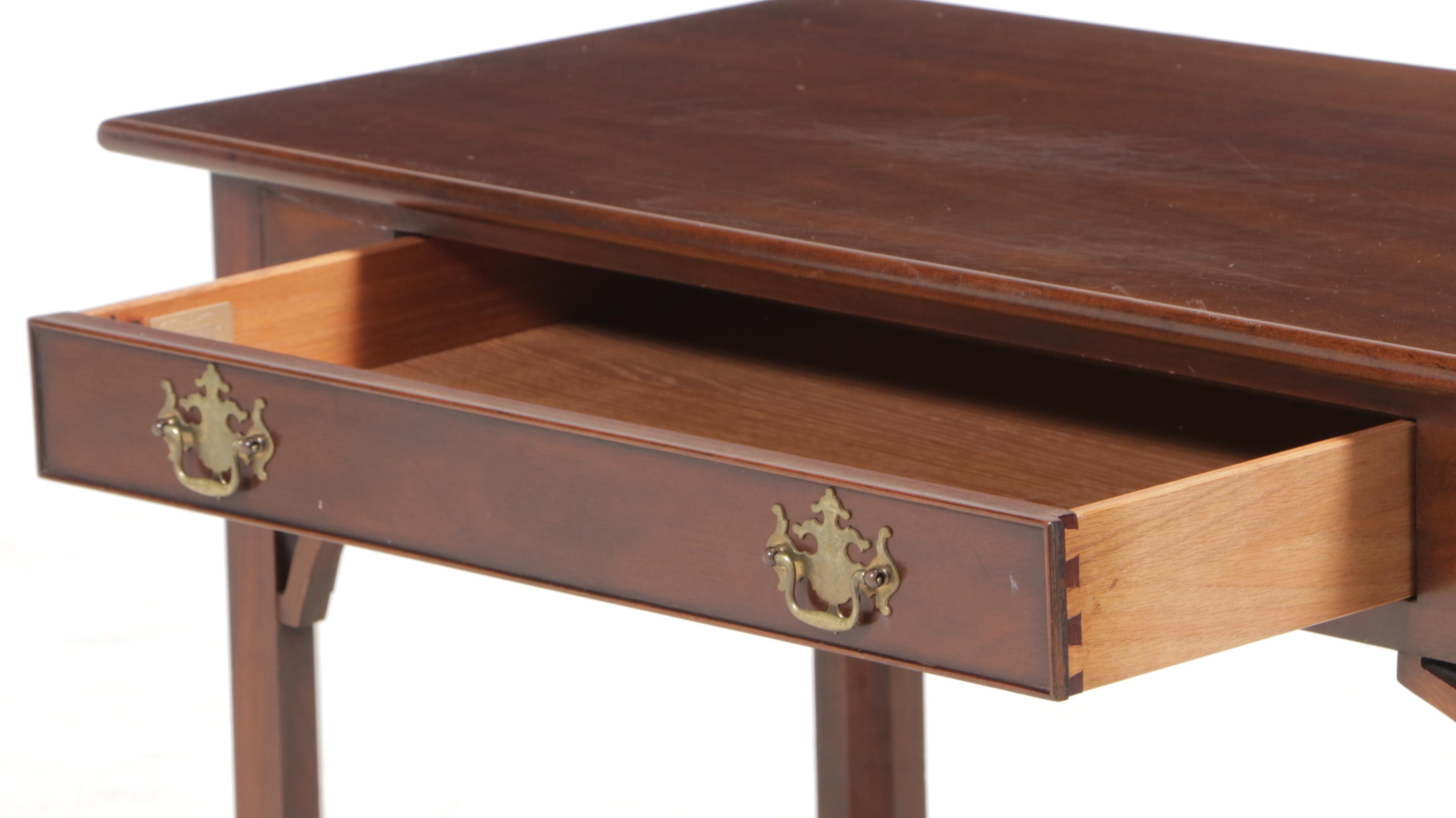 Kittinger "Williamsburg Adaptation" Mahogany Single-Drawer Writing Table
