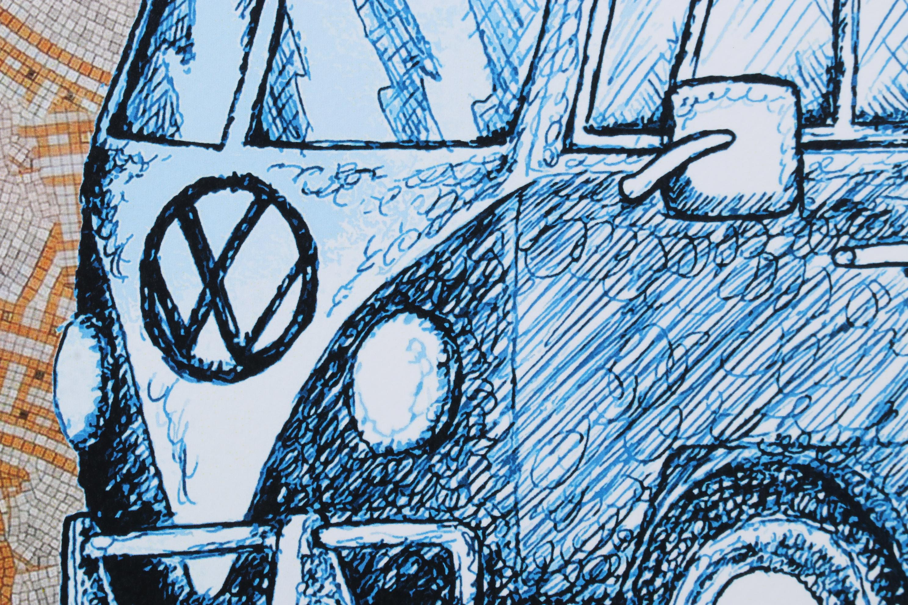 Death NYC Pop Art Graphic Print of Hermès Snoopy and VW Bus