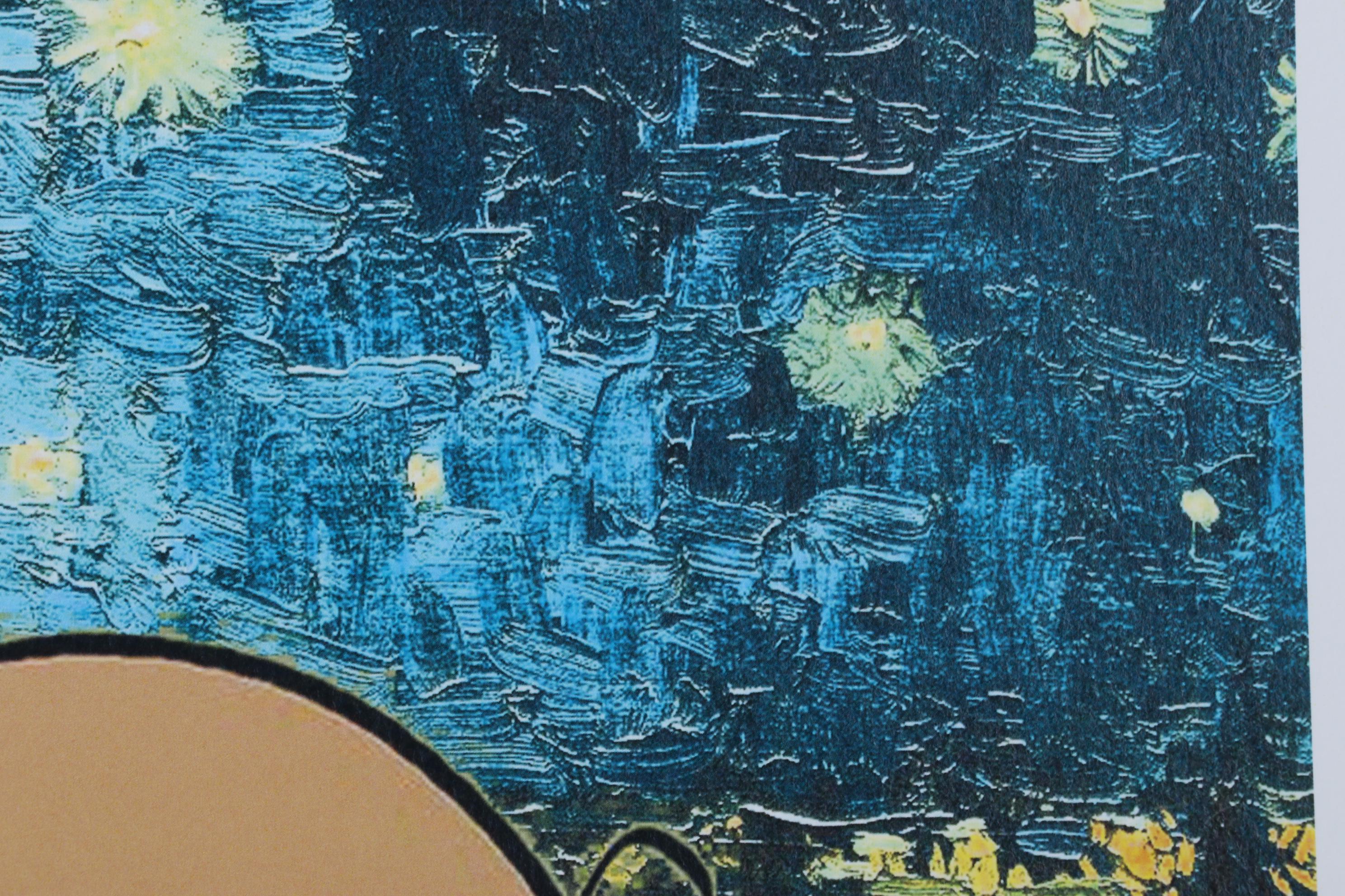 Death NYC Pop Art Graphic Print Charlie Brown and Snoopy with The Starry Night