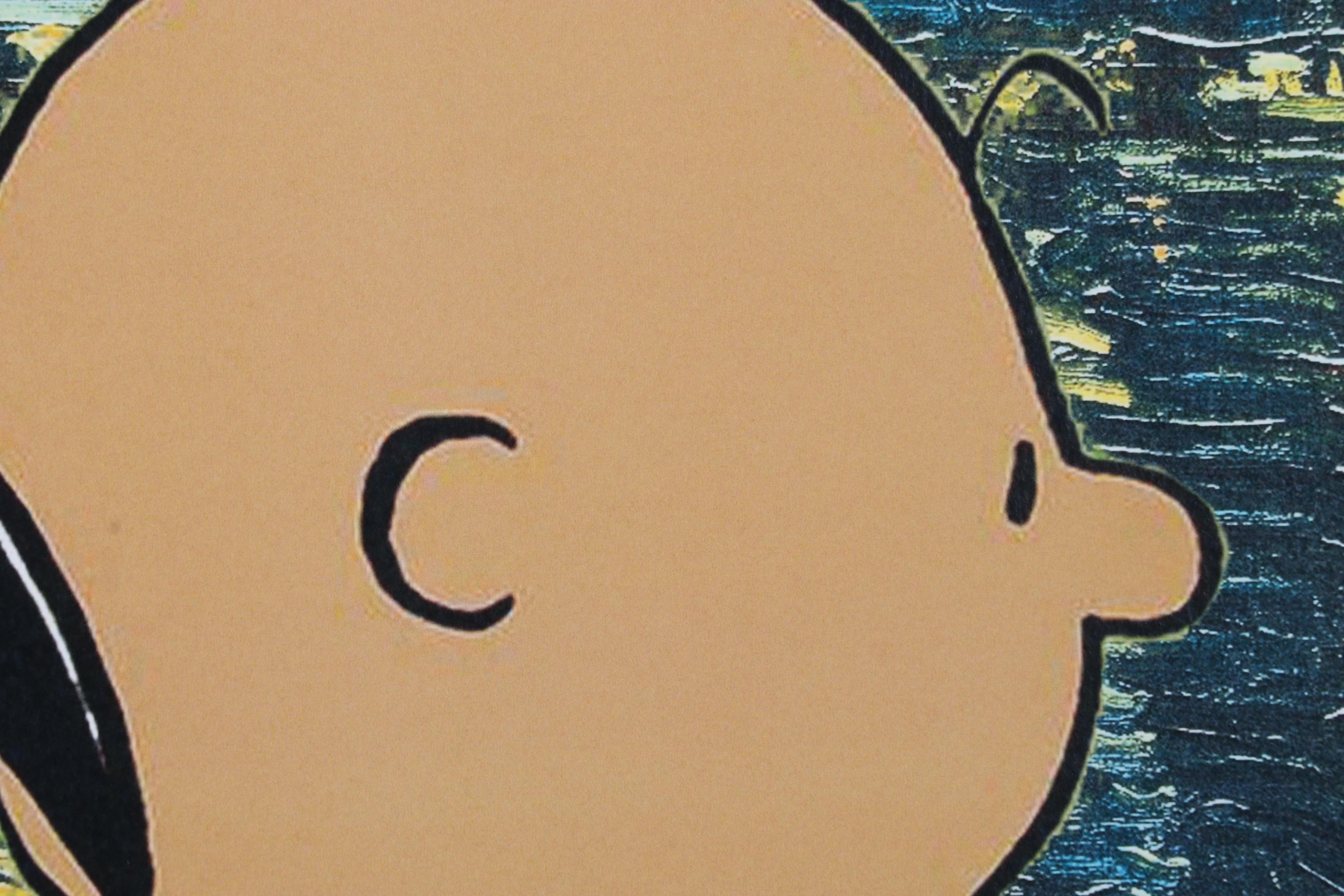 Death NYC Pop Art Graphic Print Charlie Brown and Snoopy with The Starry Night