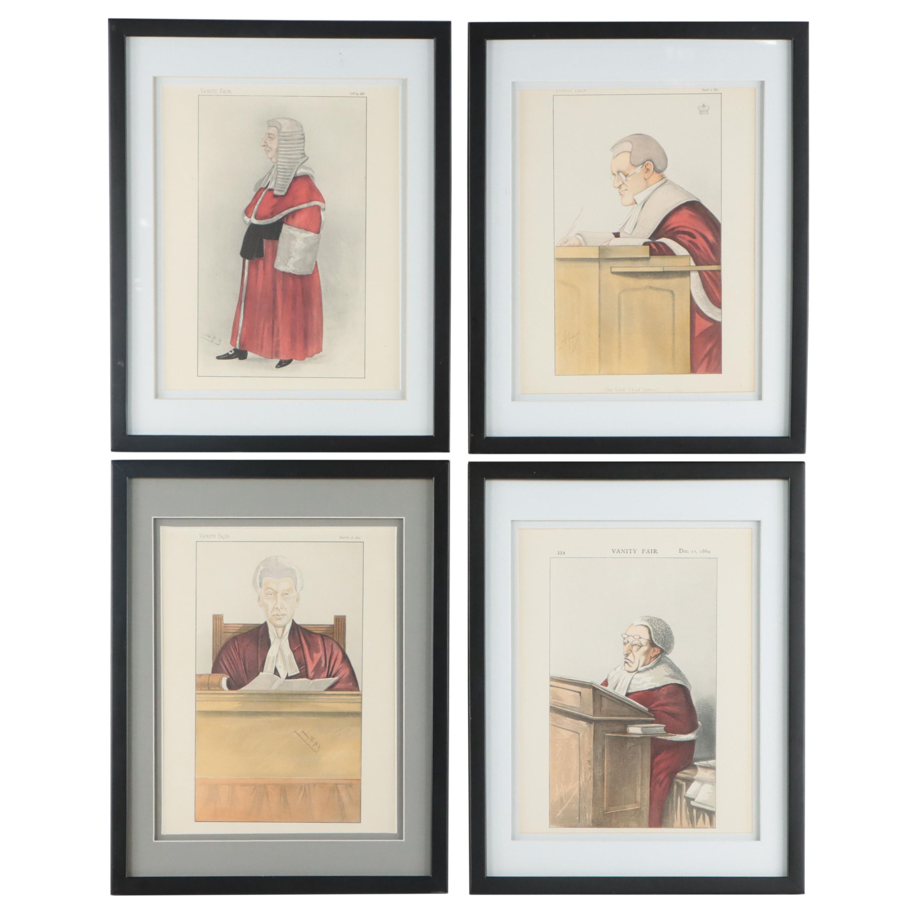 Leslie "Spy" Ward Chromolithographs of Judges, 19th Century