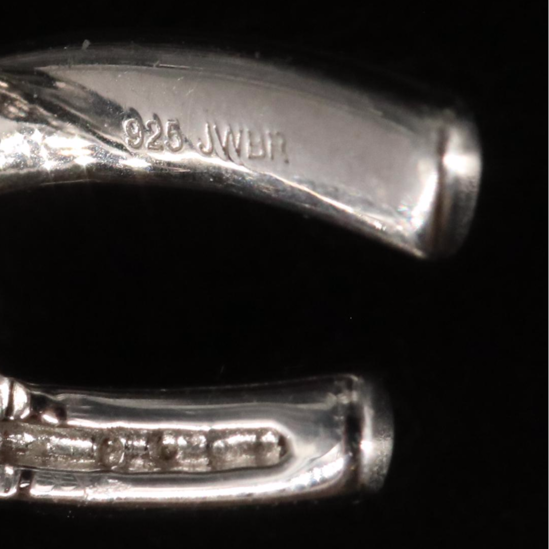 Sterling Diamond Bracelet, Earrings, and Necklace Set