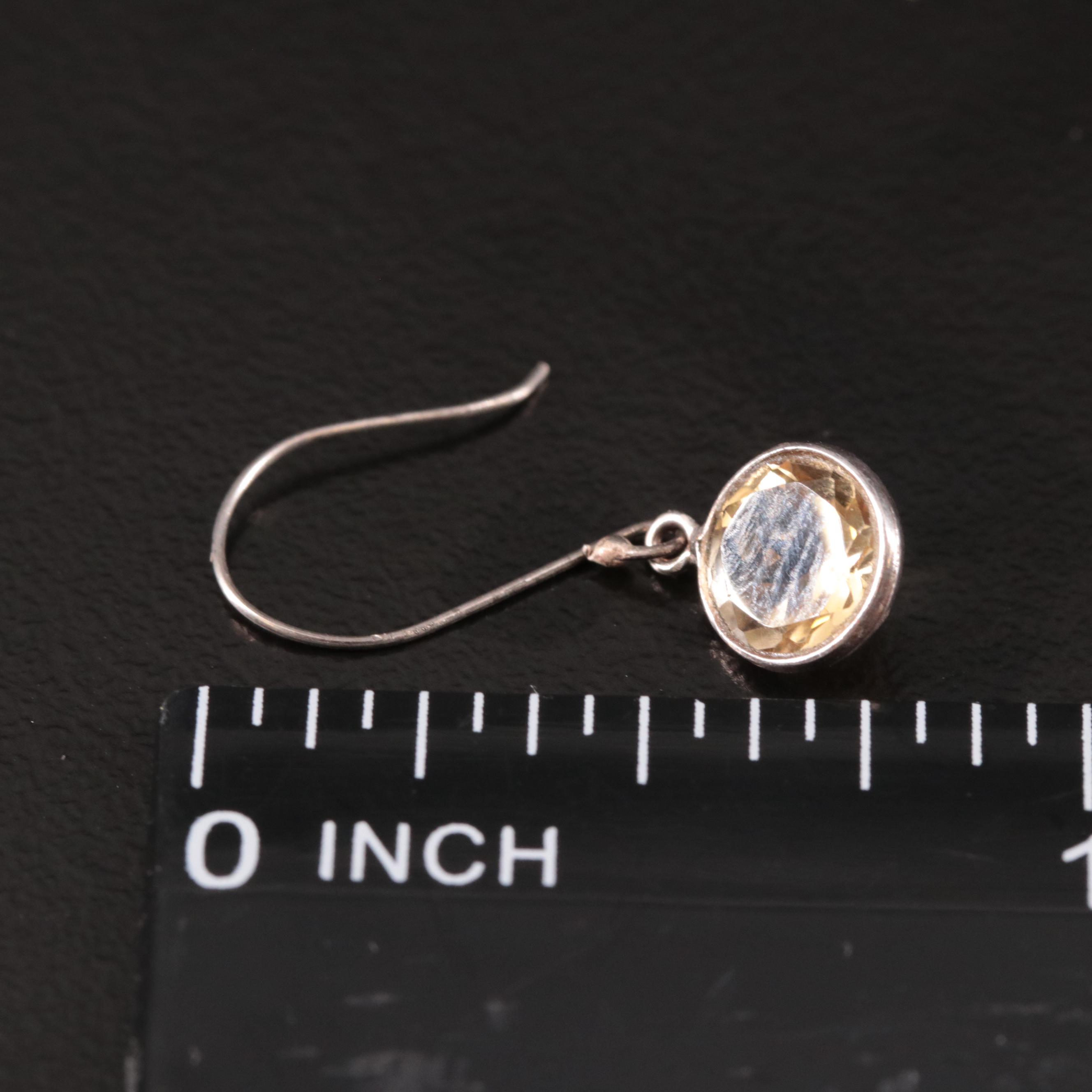 14K Citrine Drop Earrings