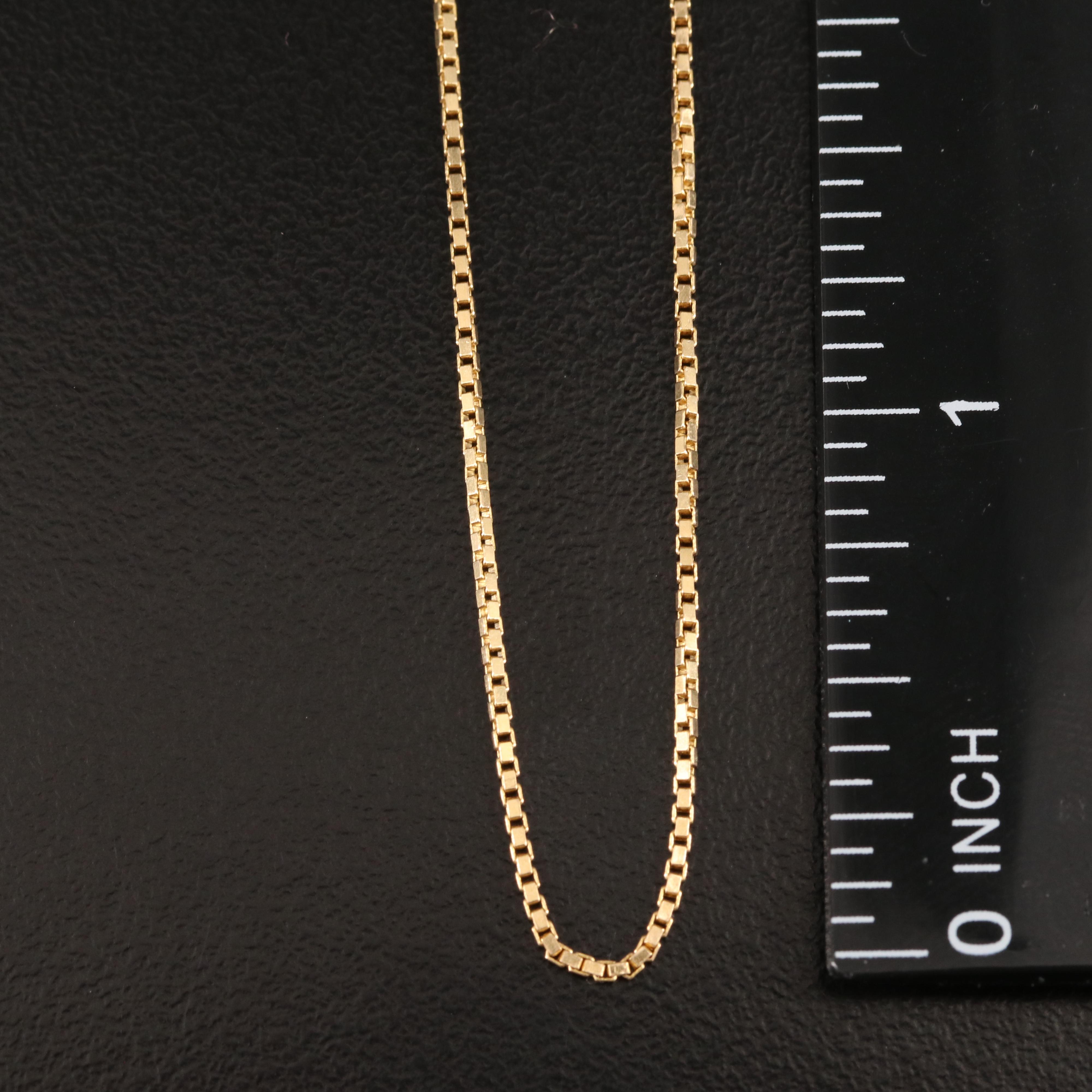 18K Box Chain Necklace