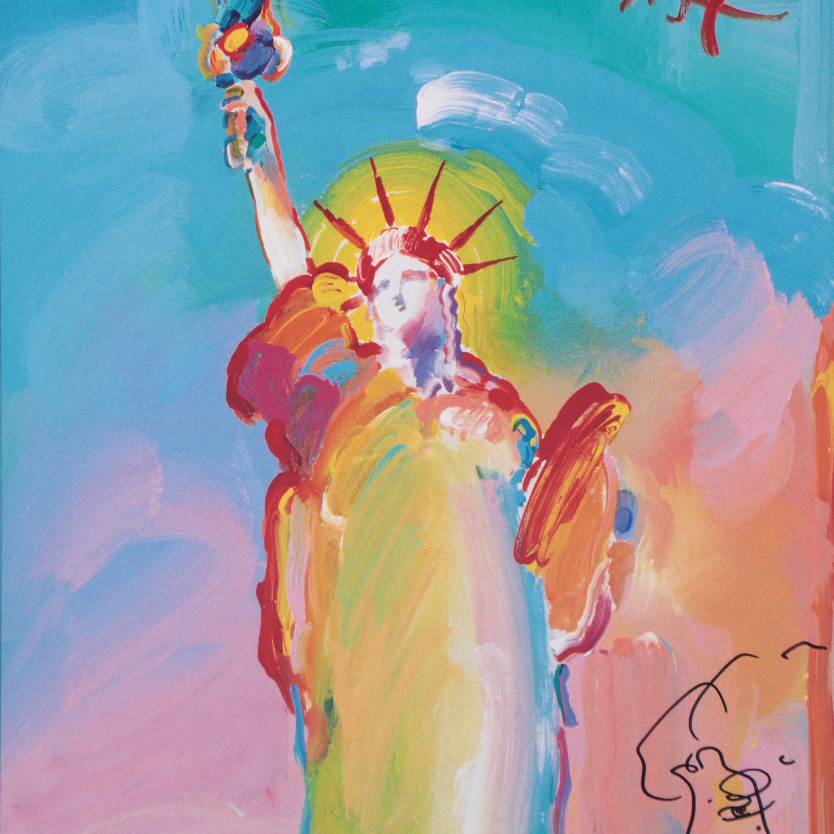 Peter Max Autographed Poster "Statue of Liberty," Circa 2000