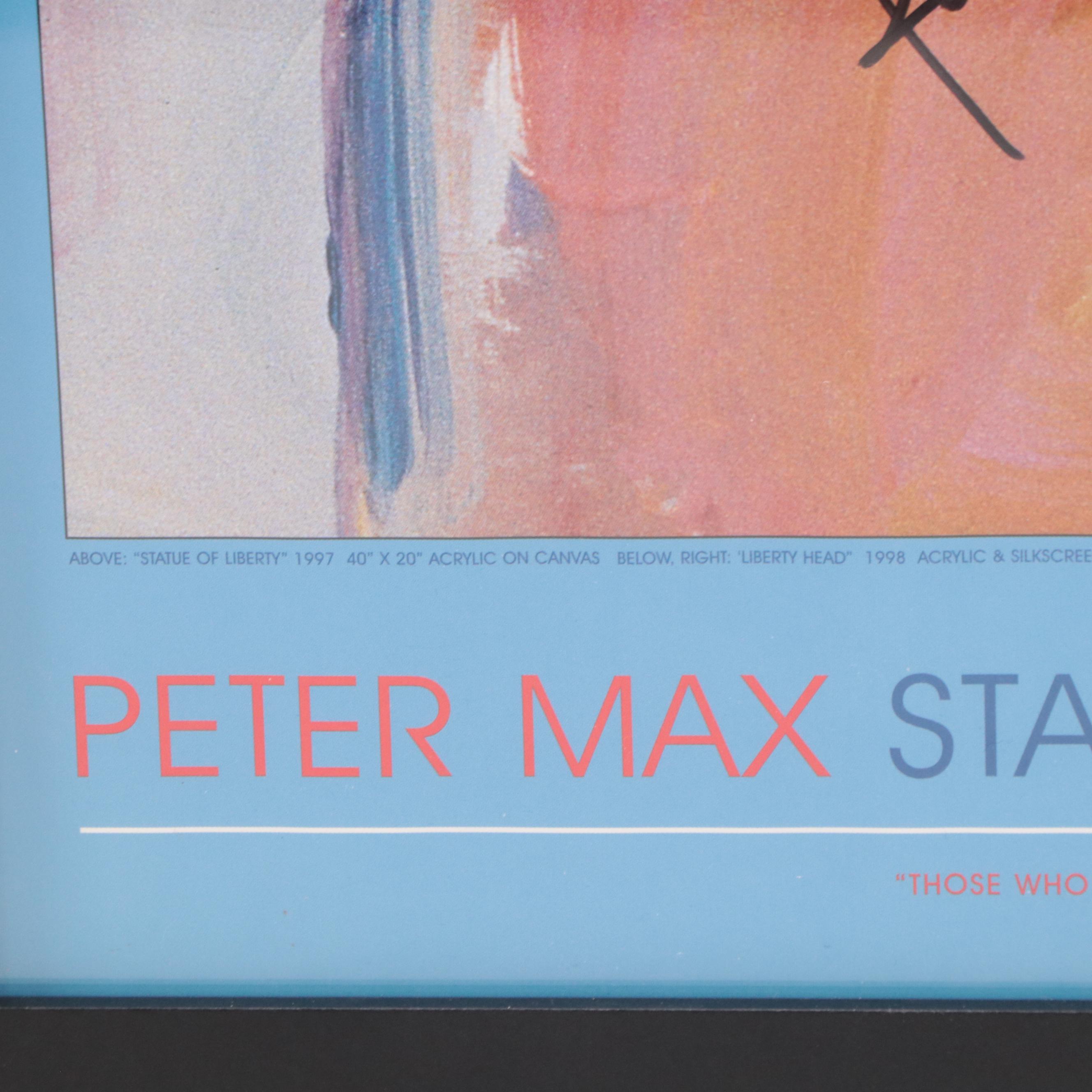 Peter Max Autographed Poster "Statue of Liberty," Circa 2000