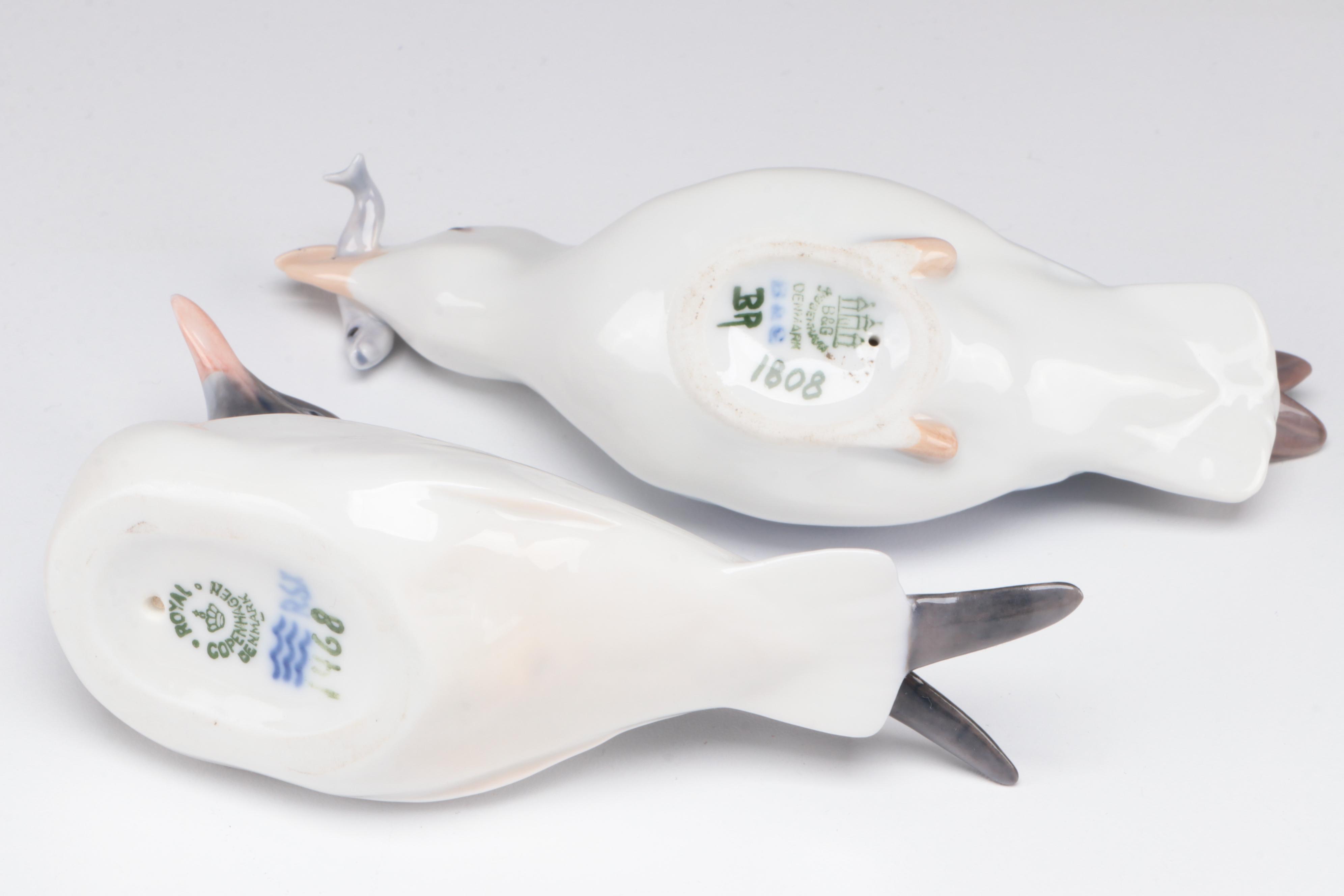 Royal Copenhagen and Bing & Grøndahl Porcelain Bird Figurines, Mid-20th Century