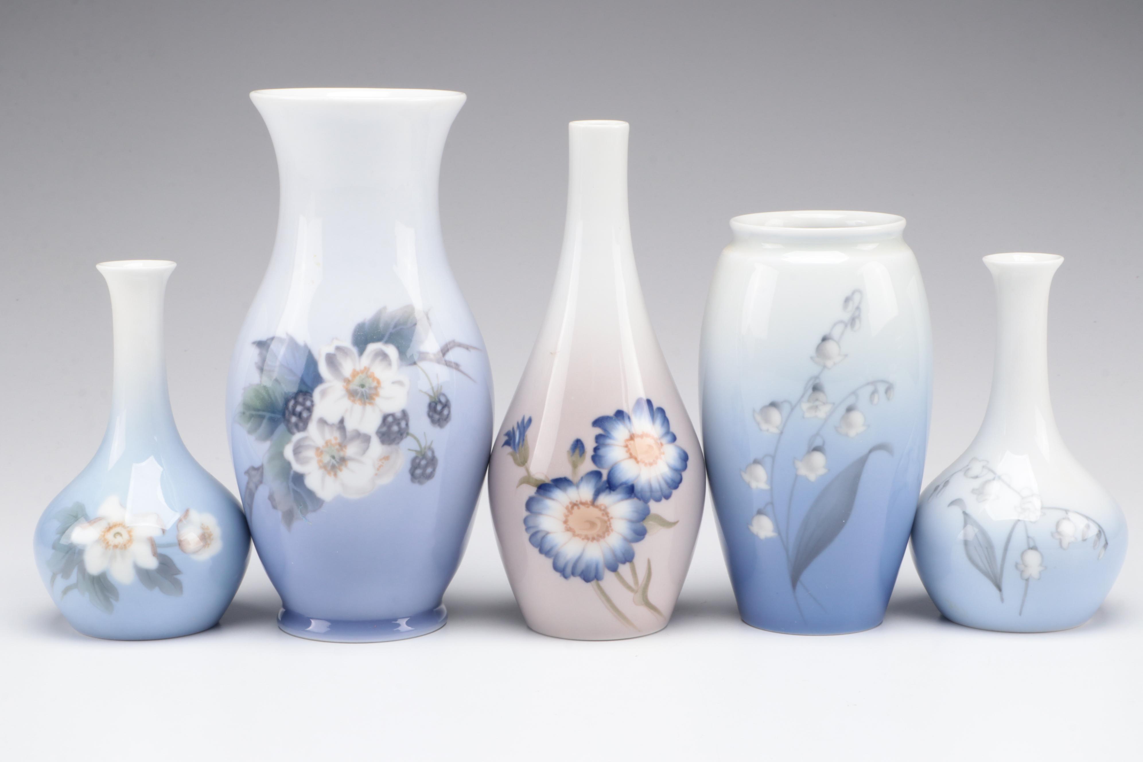 Bing & Grøndahl and Royal Copenhagen Vases