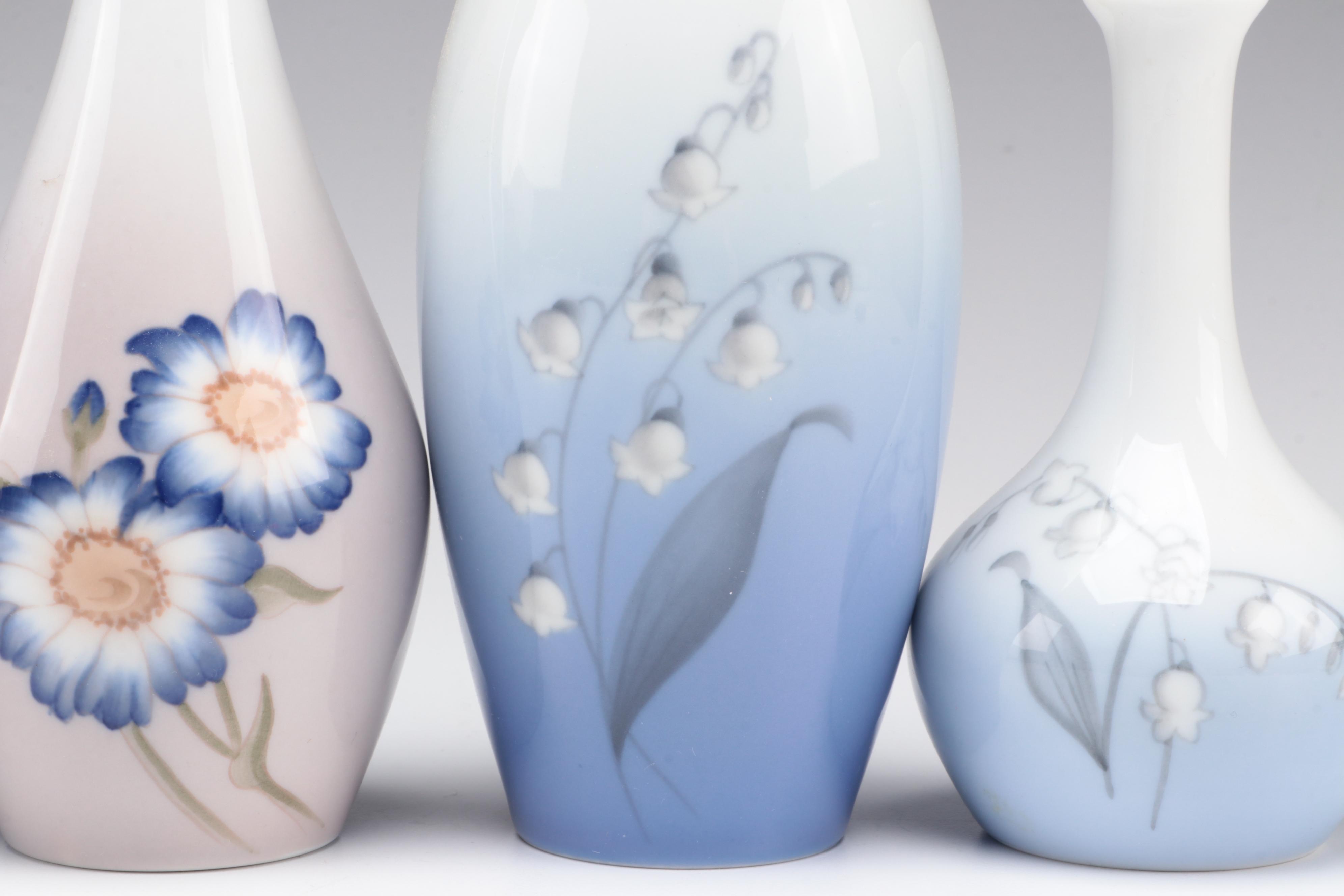 Bing & Grøndahl and Royal Copenhagen Vases