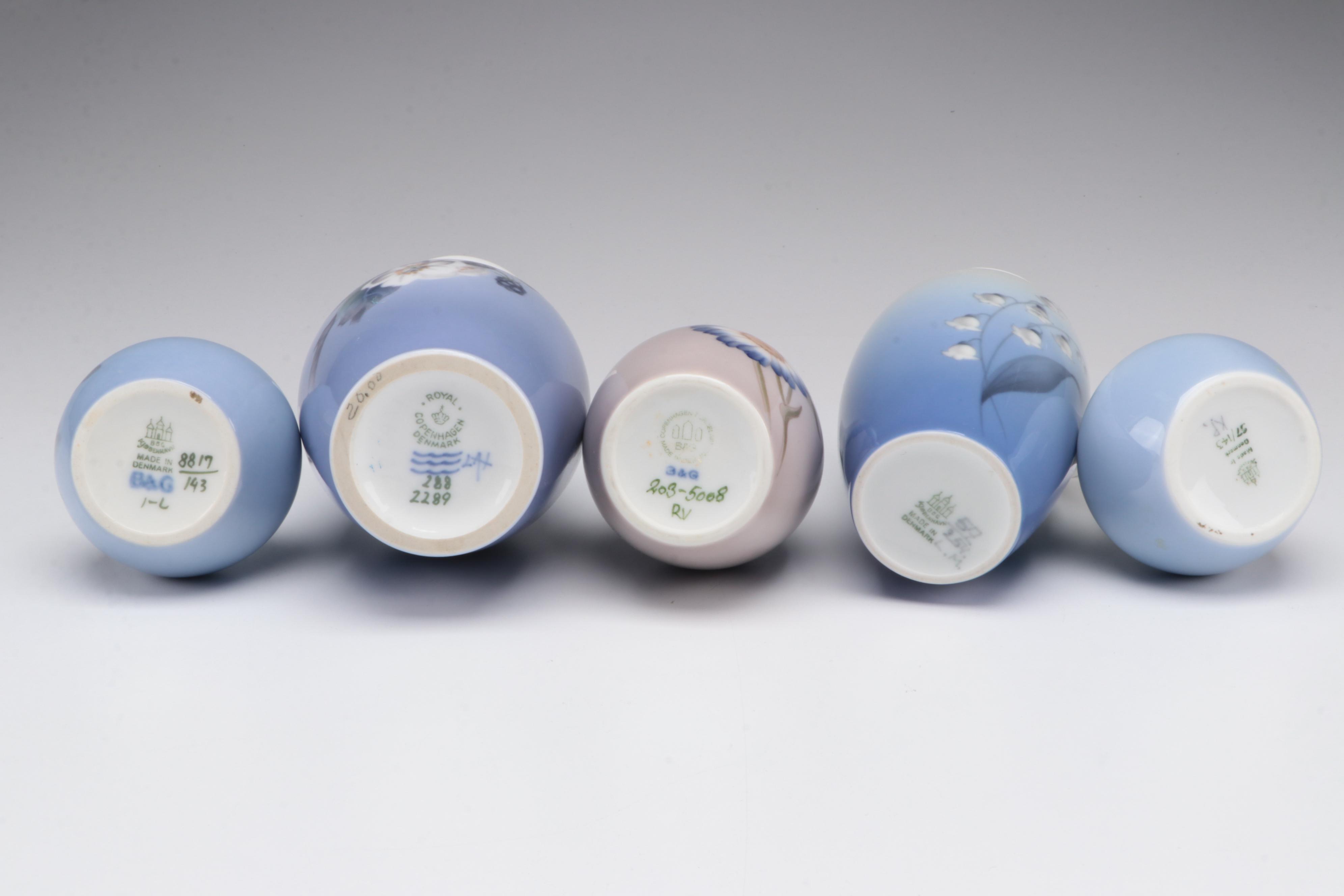 Bing & Grøndahl and Royal Copenhagen Vases