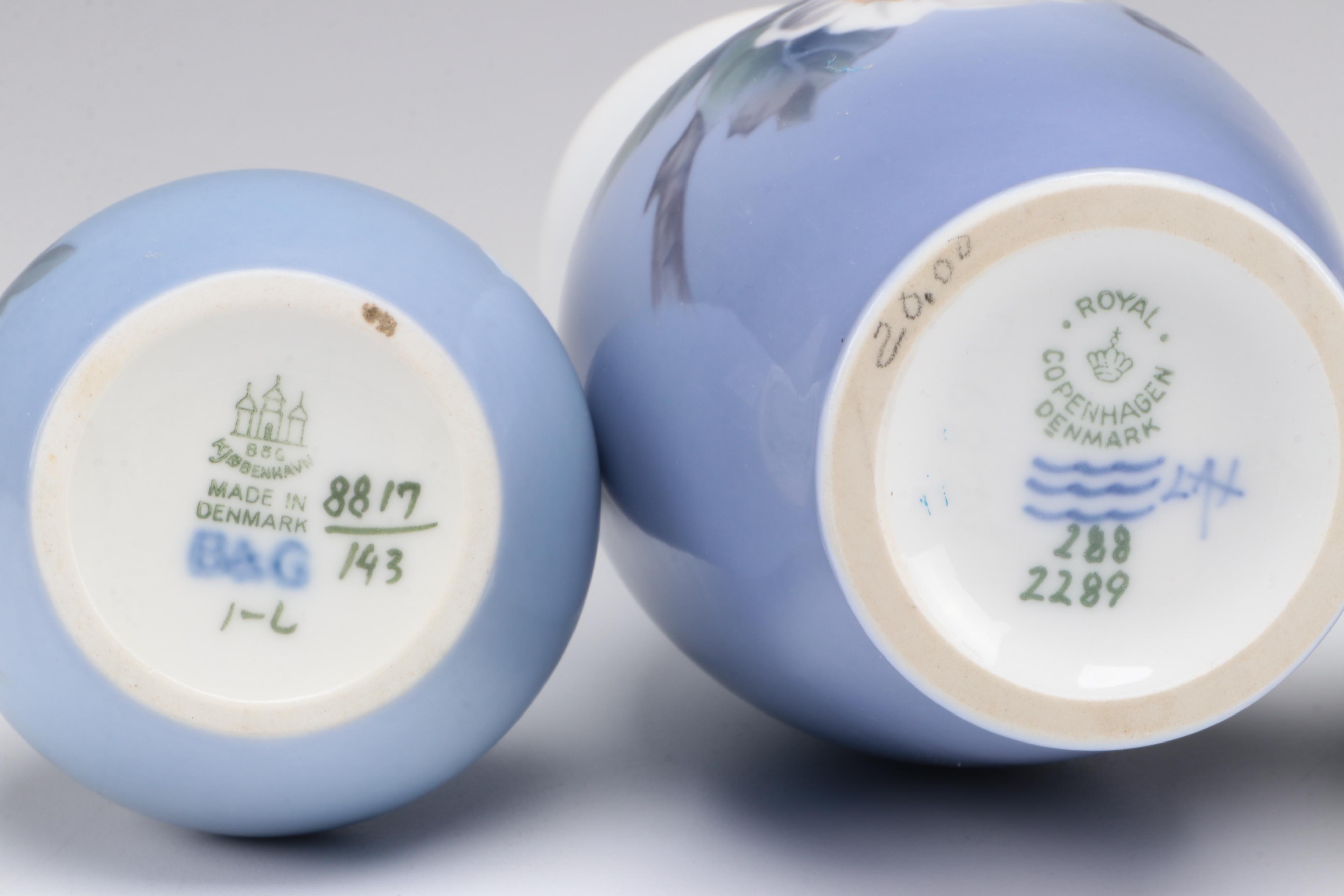 Bing & Grøndahl and Royal Copenhagen Vases