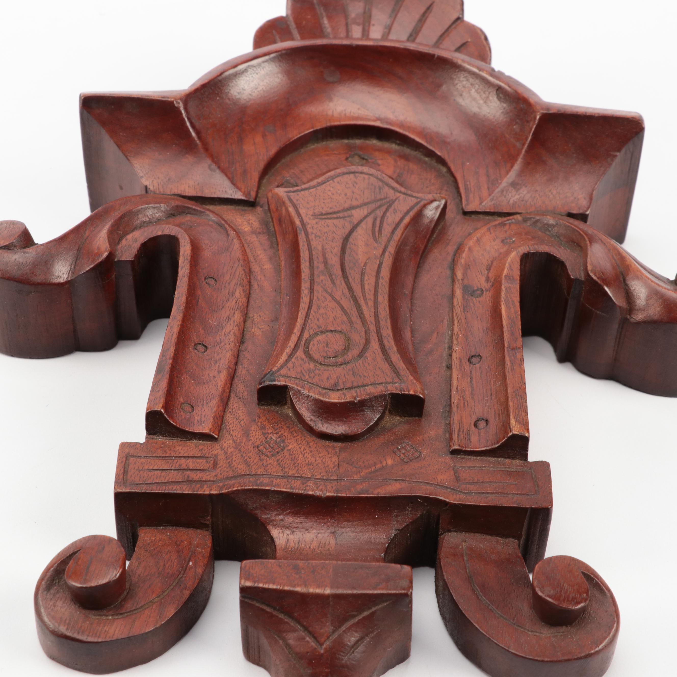 Pantalcraft with Other Carved Mahogany Salvaged Moldings and Drawer Pulls