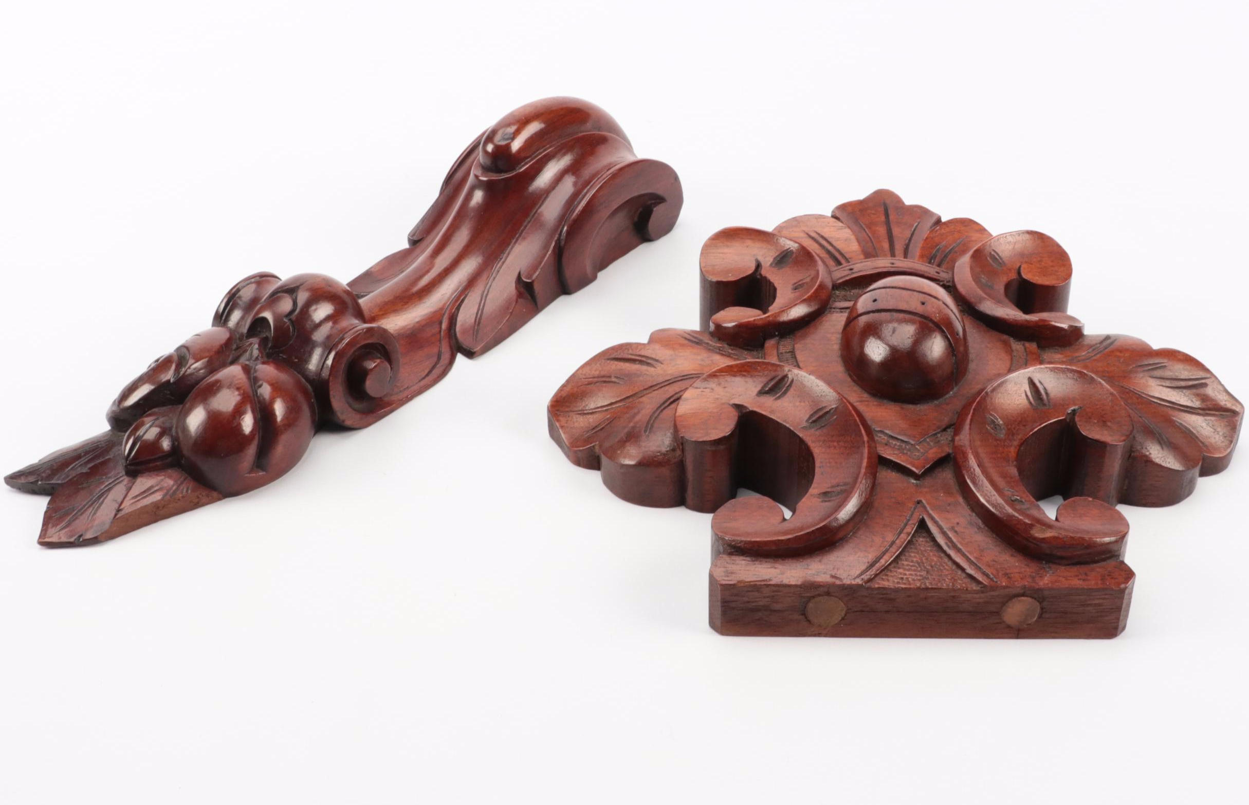 Pantalcraft with Other Carved Mahogany Salvaged Moldings and Drawer Pulls