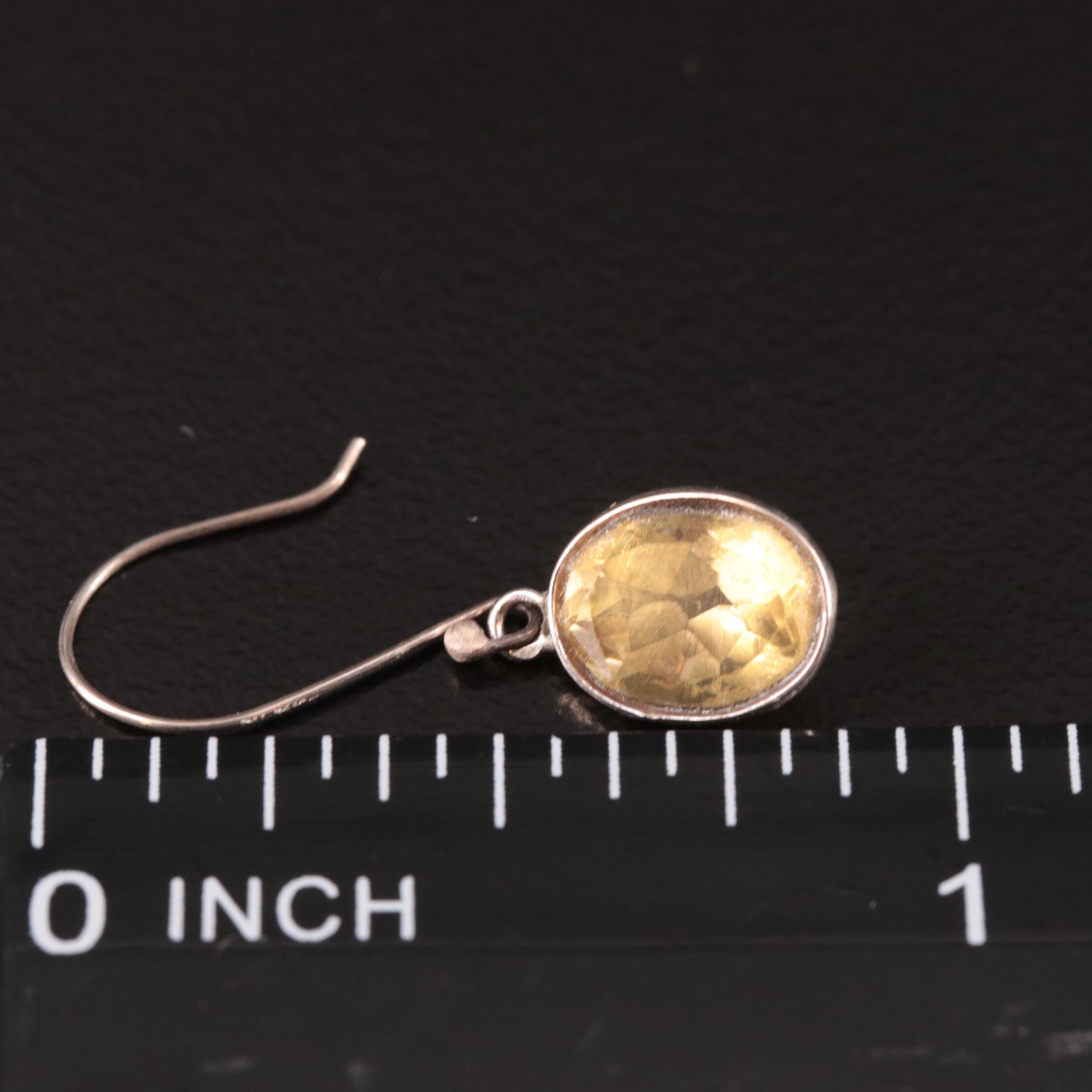 14K Citrine Drop Earrings