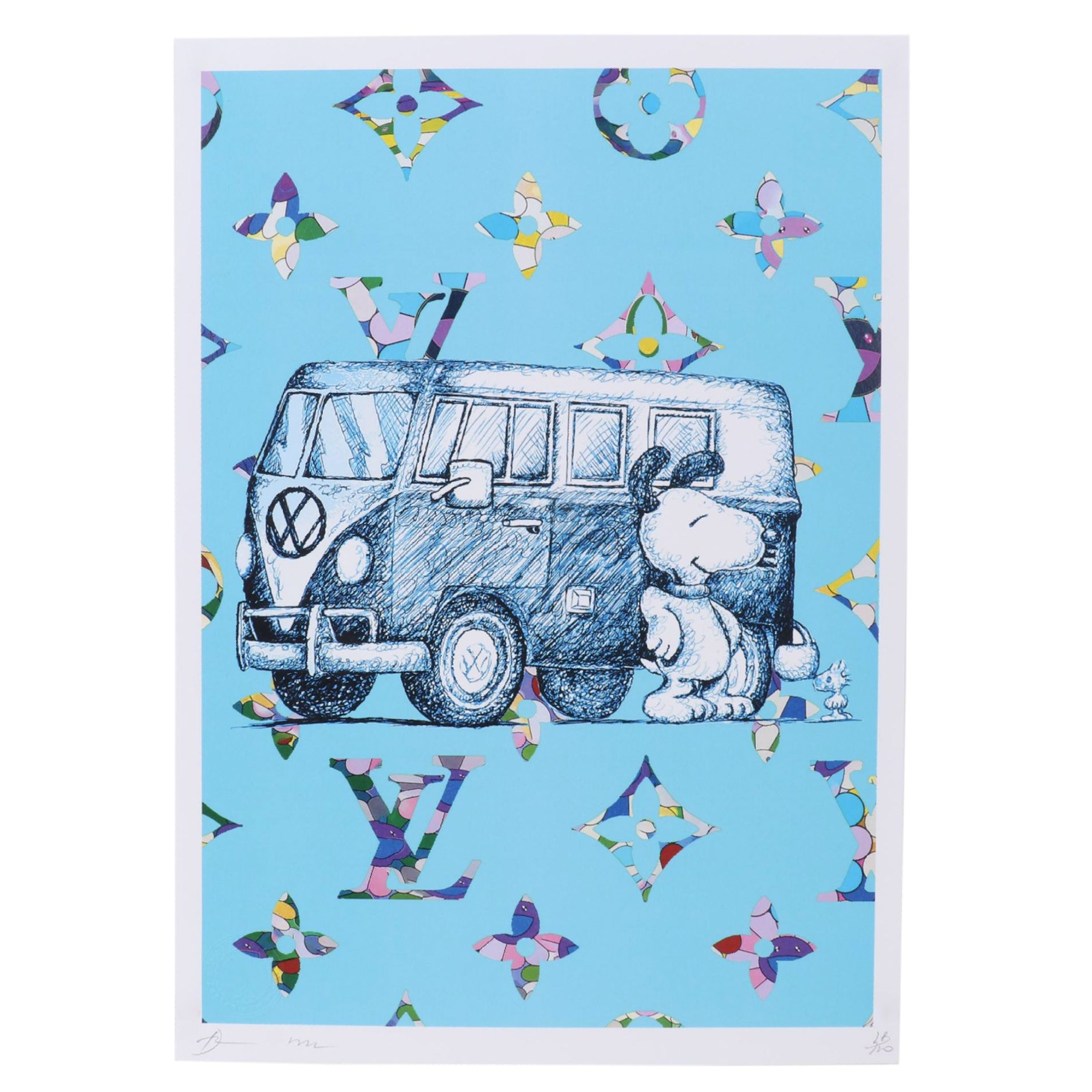 Death NYC Pop Art Graphic Print Snoopy,  VW Van and Louis Vuitton