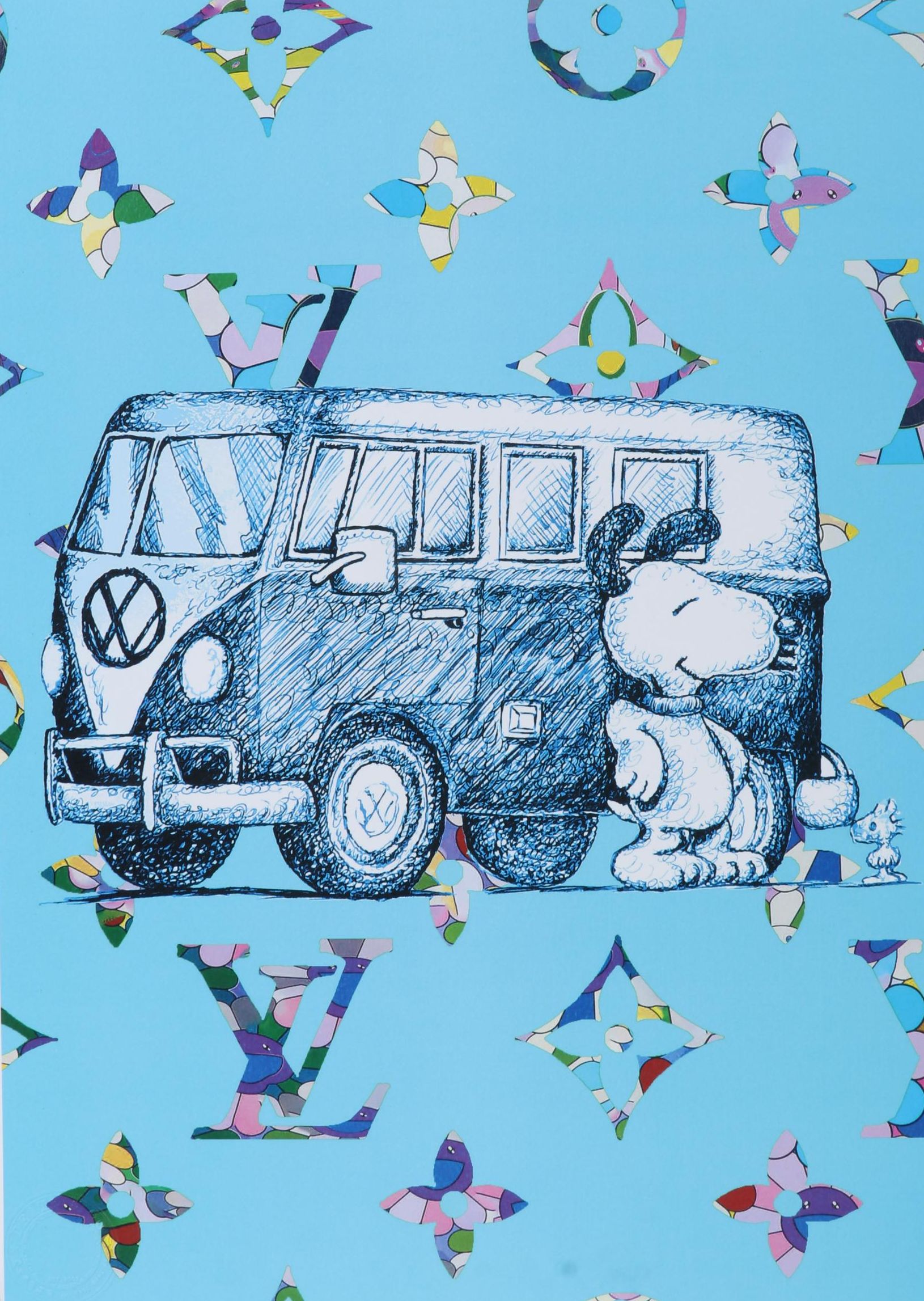 Death NYC Pop Art Graphic Print Snoopy,  VW Van and Louis Vuitton